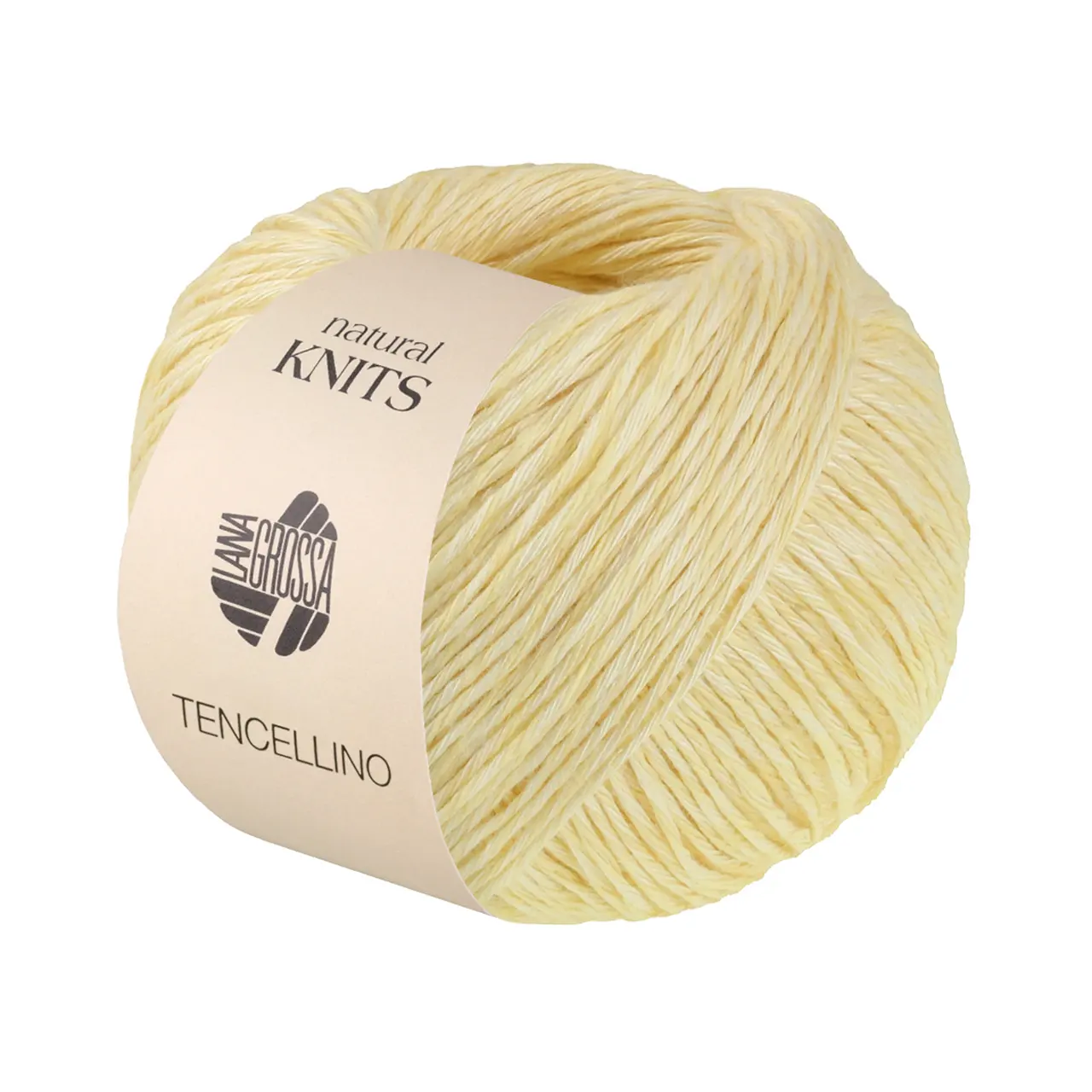 Tencellino 6 Vanille von Lana Grossa. Klassisch verzirntes Garn aus natürlich mattem Leinen und seidig glänzendem Tencel
