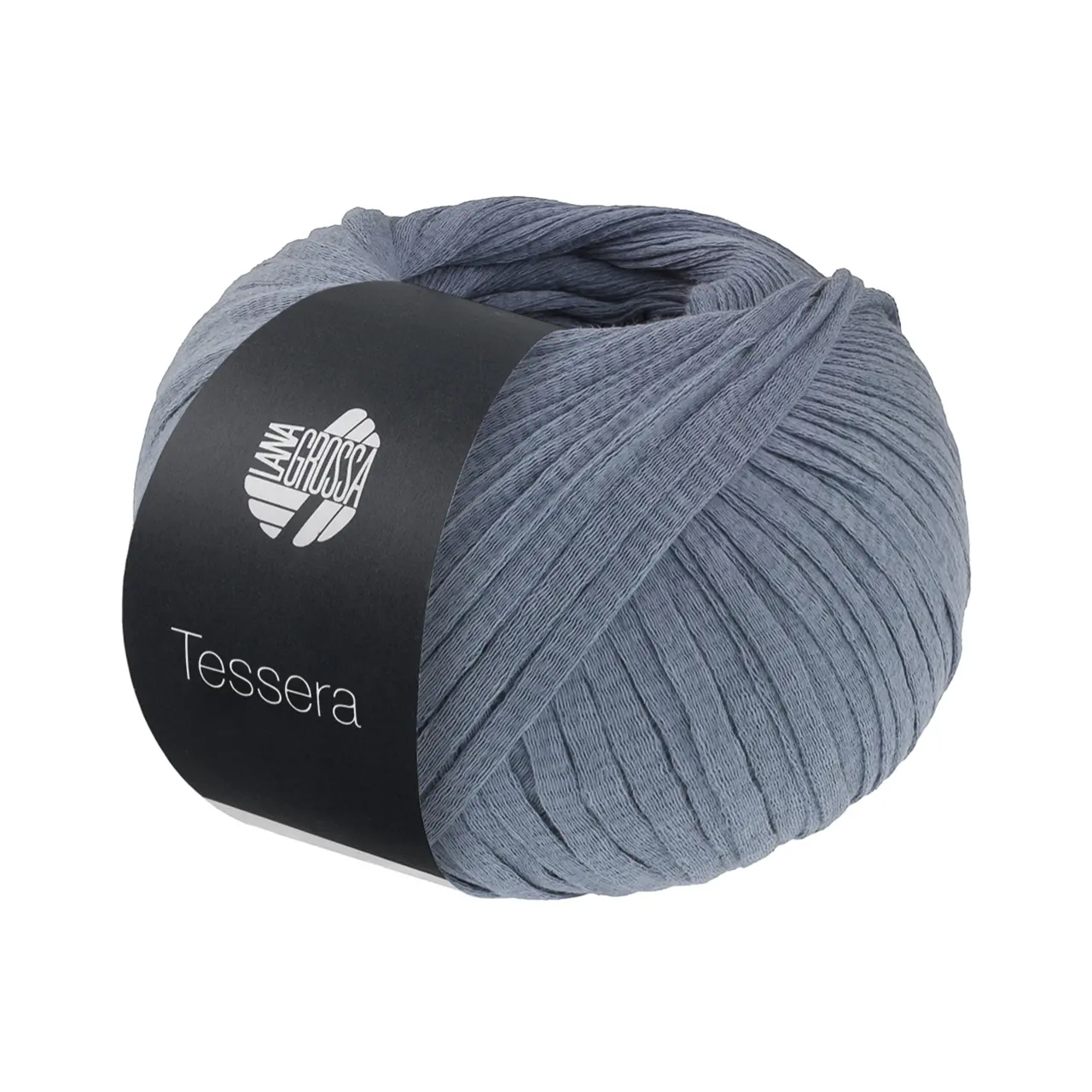 Tessera 12 Jeans von Lana Grossa. Hochwertiges schmales Baumwoll-Bändchengarn in matter-papierfeiner Optik