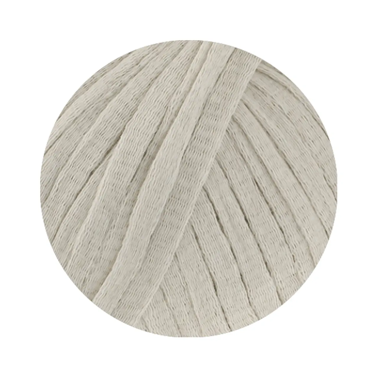 Tessera 14 Silbergrau von Lana Grossa. Hochwertiges schmales Baumwoll-Bändchengarn in matter-papierfeiner Optik