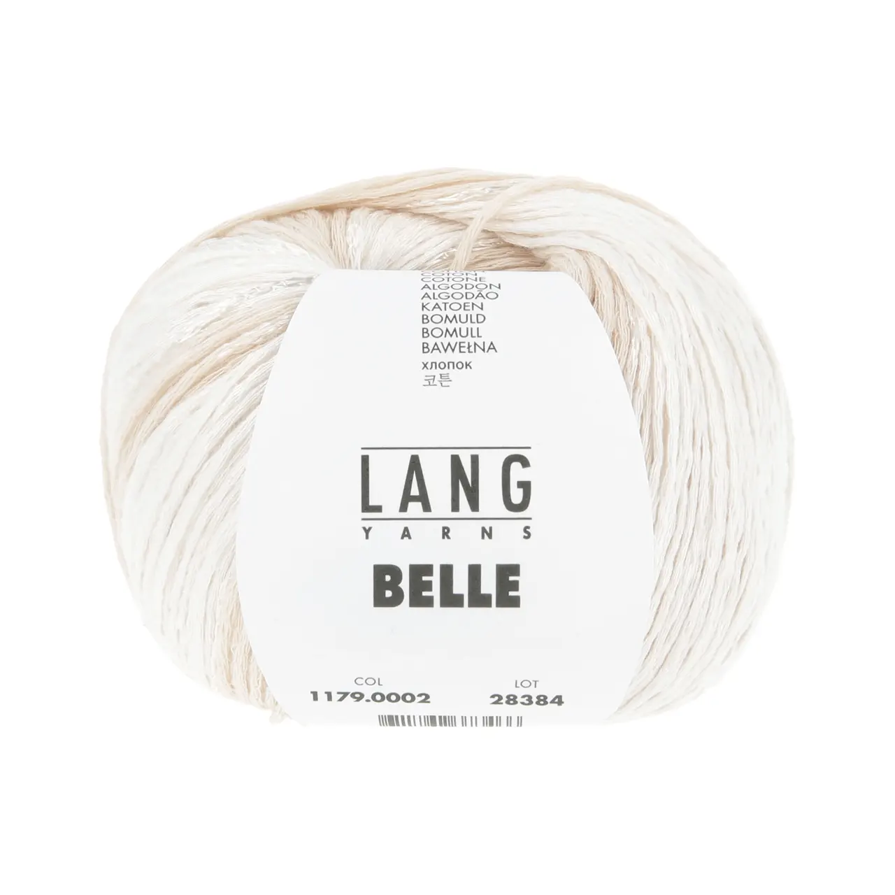 Belle 2 Ecru von Lang Yarns. BELLE begeistert mit einem edlen Spiel aus Glanz und Matt. Die glänzende Viskose trifft auf matte Baumwolle und erzeugt so eine spannende Ton-in-Ton Optik mit subtilen Schimmerstreifen. Das Strickbild wirkt lebendig und elegant zugleich ohne aufdringlich zu sein. Dieses Maschengarn ist ideal für leichte Designs mit dem gewissen Etwas. Ob schlichte Tops luftige Pullover oder elegante Accessoires - BELLE verleiht jedem Stück einen Hauch von Luxus.