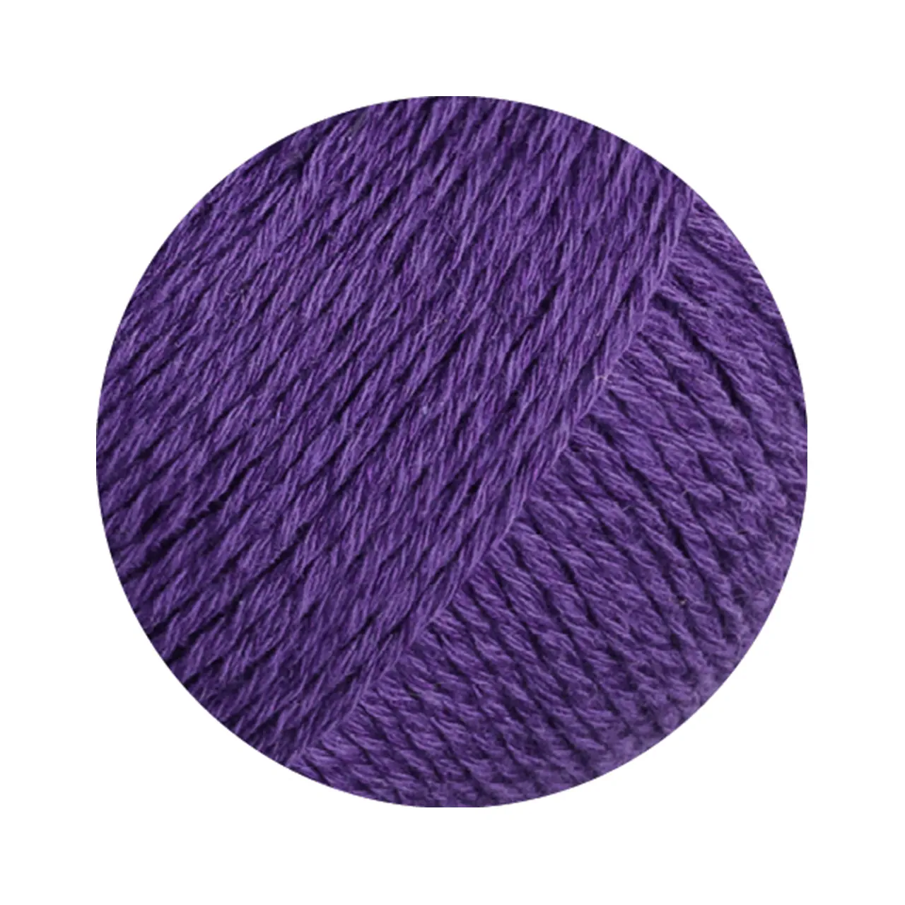Campo 39 Violett von Lana Grossa. Feines mehrfach verzwirntes Baumwoll-Mischgarn mit Struktur