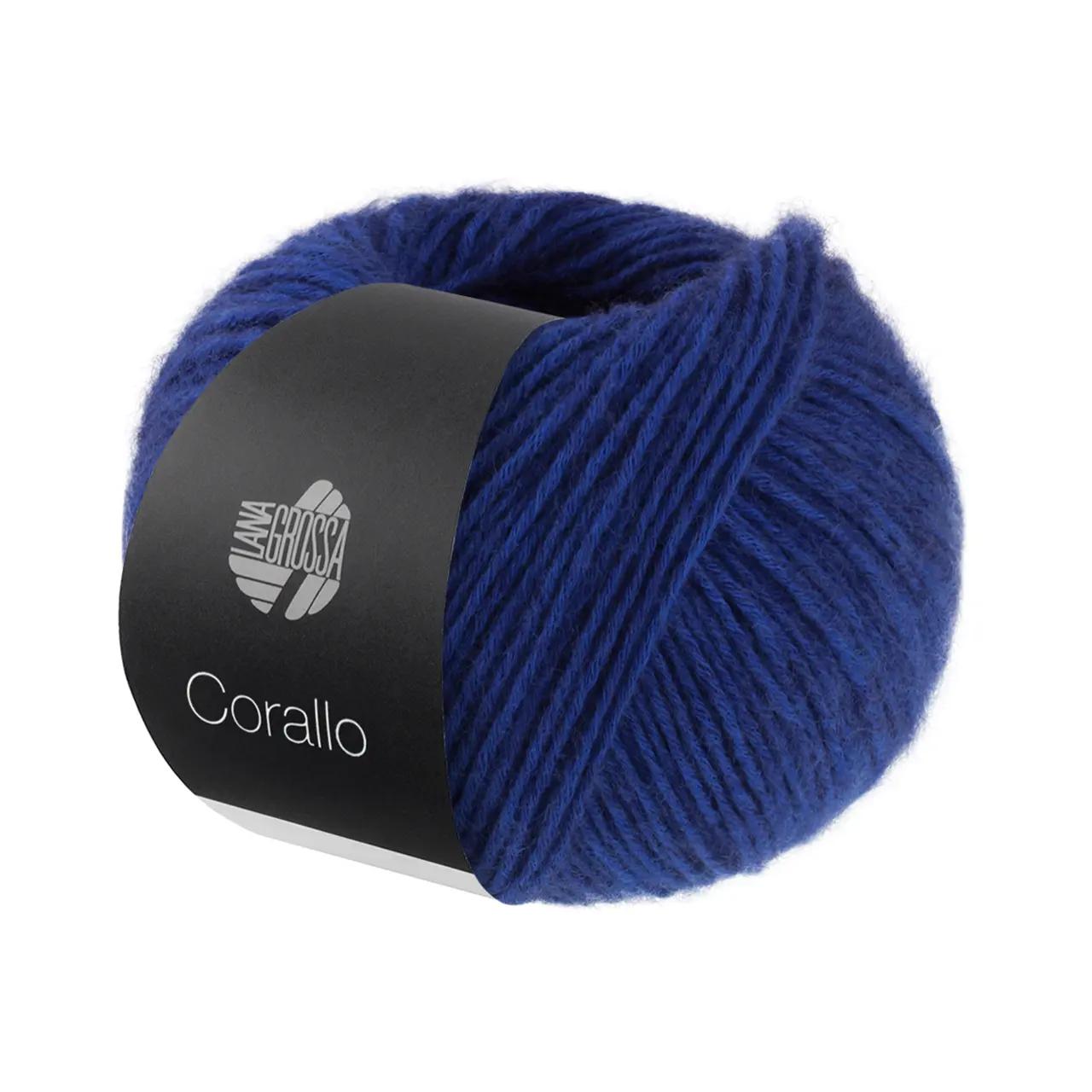Corallo Uni 106 Blau von Lana Grossa. Ein modernes Effektgarn bei dem ein stabiles und zugleich weiches Baumwollnetz mit feinen Merinofasern gefüllt ist. Besonders geeignet für Pullover Cardigans Tücher und leichte Accessoires.