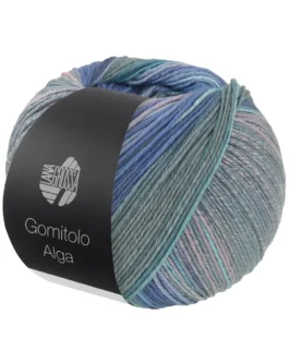 Gomitolo Alga <br>2024 Weiß/<wbr>Hell-/<wbr>Dunkel-/<wbr>Eisblau/<wbr>Grau/<wbr>Türkis/<wbr>Petrol/<wbr>Altrosa
