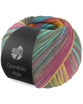 Gomitolo Alga <br>2027 Graugrün/<wbr>Türkis/<wbr>Fuchsia/<wbr>Gelb/<wbr>Frühlingsgrün/<wbr>Orange/<wbr>Oliv/<wbr>Himmelblau/<wbr>Blau/<wbr>Altrosa/<wbr>Weiß