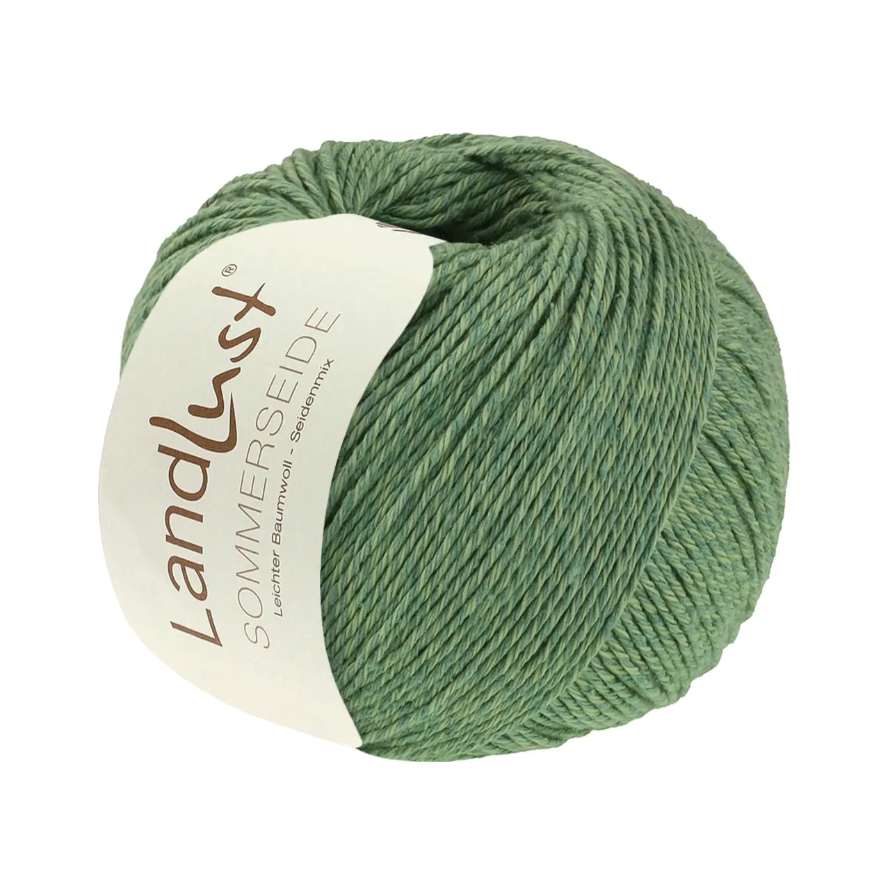 Landlust Sommerseide Uni 60 Mintgrün von Lana Grossa. Feines & leichtes Baumwoll-Seidengarn