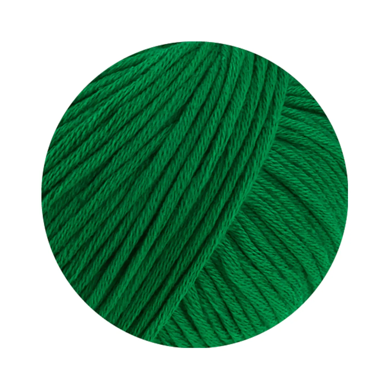 Natural Cotton GOTS 26 Smaragd von Lana Grossa. Bio-Baumwollgarn in Millefili- Zwirnung GOTS zertifiziert