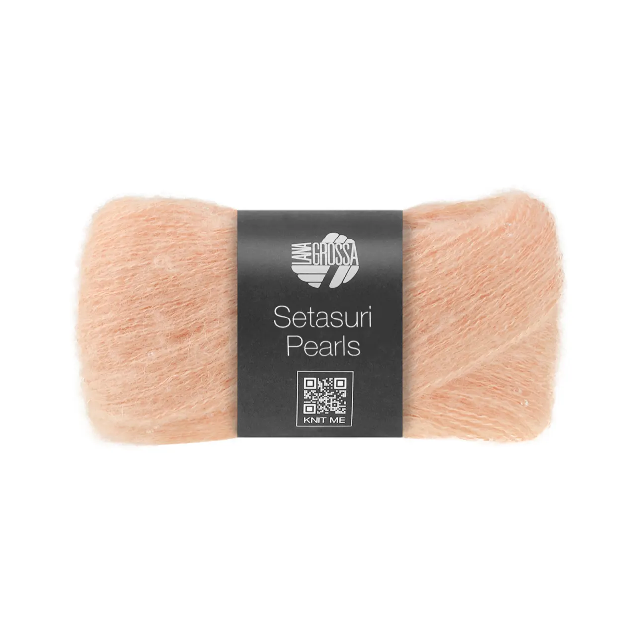 Setasuri Pearls 203 Pfirsich von Lana Grossa. Feines Lace-Garn aus Suri-Alpakafasern mit Seide und Glasperlen