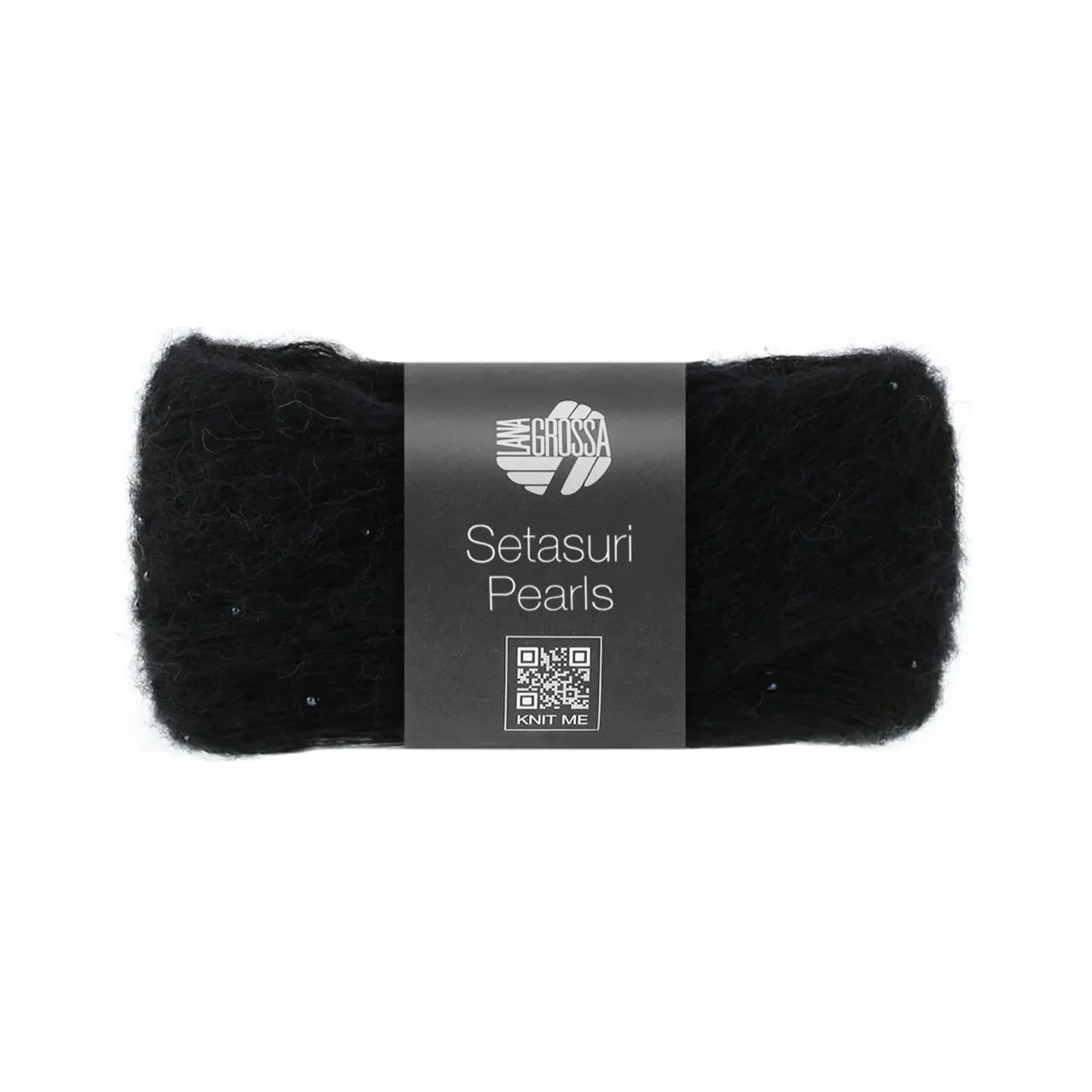 Setasuri Pearls 216 Schwarz von Lana Grossa. Feines Lace-Garn aus Suri-Alpakafasern mit Seide und Glasperlen