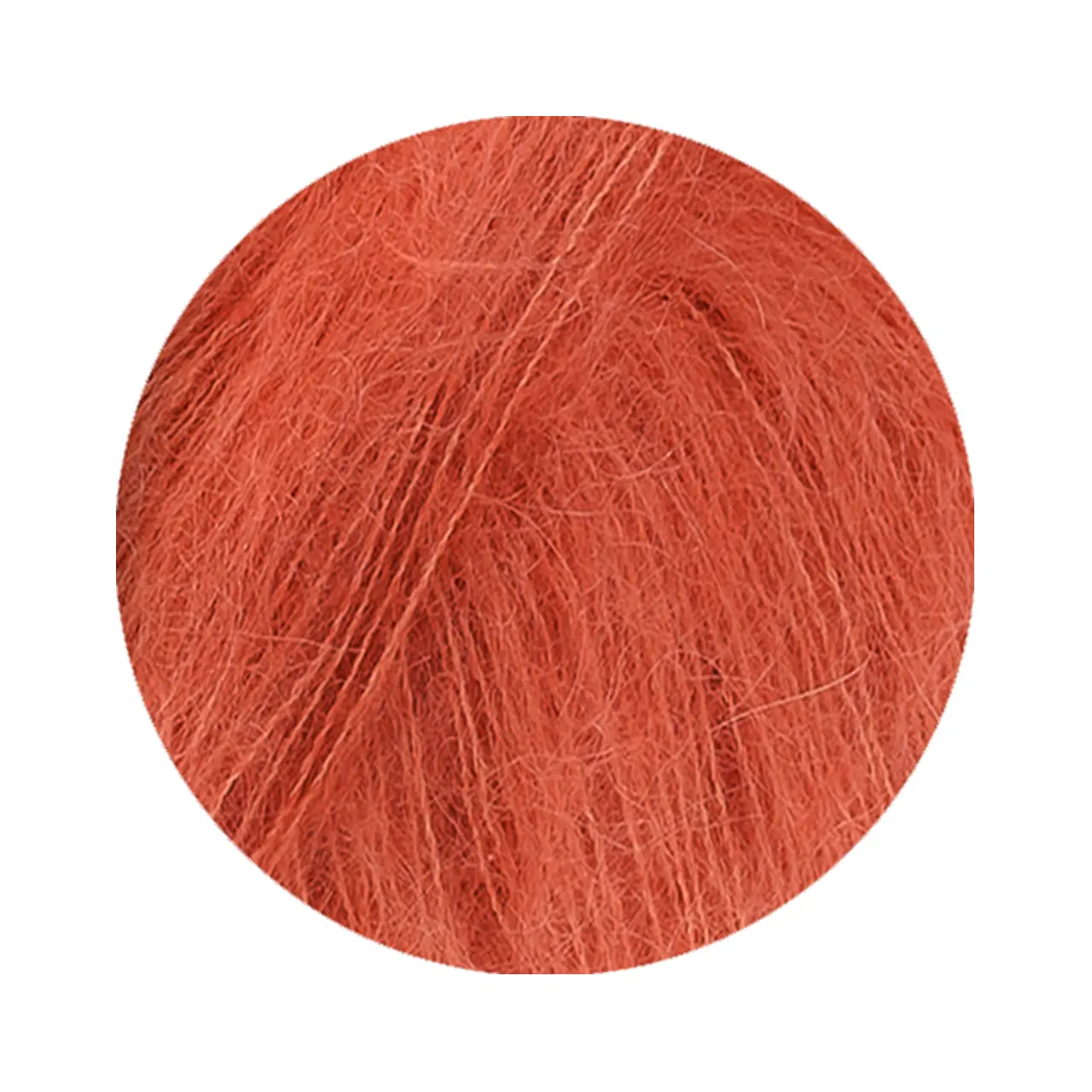 Silkhair Uni 228 Lachsorange von Lana Grossa. Feines Lace-Garn aus Superkid Mohair mit Seide