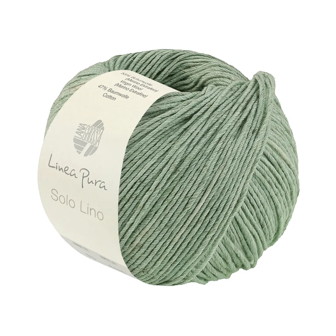 Solo Lino (Linea Pura) 80 Mintgrün von Lana Grossa. Leinen-Look