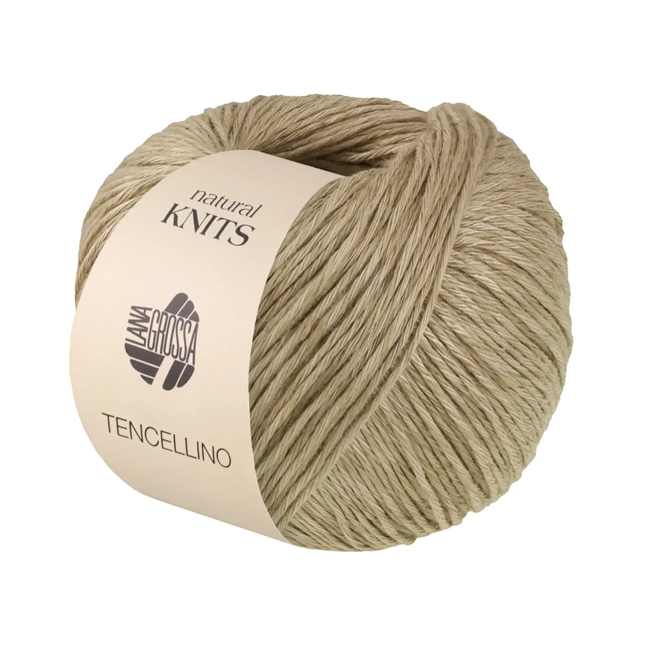 Tencellino 3 Beige von Lana Grossa. Klassisch verzirntes Garn aus natürlich mattem Leinen und seidig glänzendem Tencel