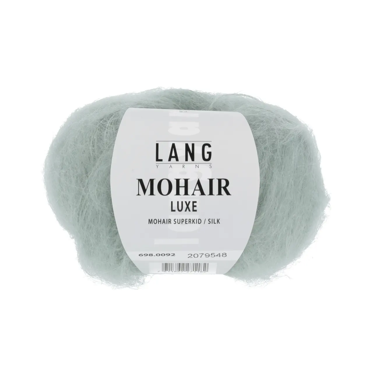 Mohair Luxe 92 Salbei von Lang Yarns. Superkid-Mohair gemischt mit Seide - ein federleichtes Garn für modische Accessoires und mehr.