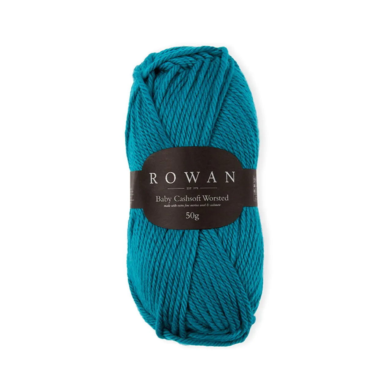 Baby Cashsoft Worsted 10014 Turquoise von Rowan. Die perfekte Harmonie aus Luxus und Funktionalität. Diese sorgfältig ausgewogene Mischung aus Merinowolle Kaschmir und Acryl fühlt sich unwiderstehlich weich auf der Haut an.Baby Cashsoft Worsted eignet sich ideal für kuschelige Decken Babykleidung und alle Projekte bei denen Weichheit und Funktionalität Hand in Hand gehen.