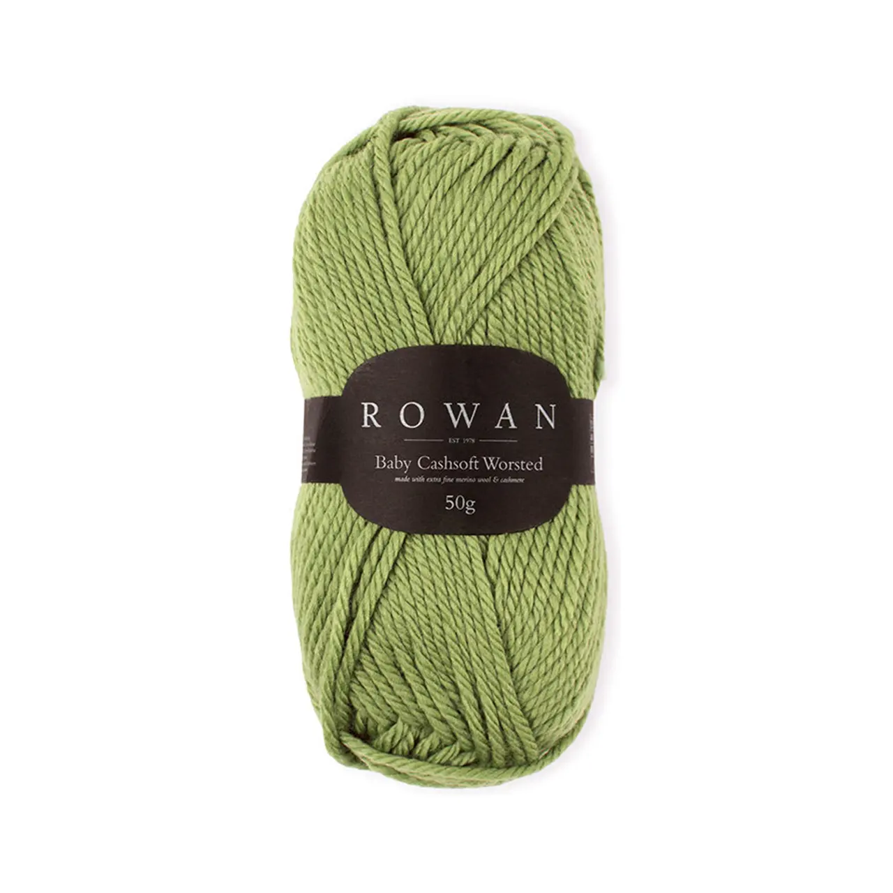 Baby Cashsoft Worsted 10016 Olive von Rowan. Die perfekte Harmonie aus Luxus und Funktionalität. Diese sorgfältig ausgewogene Mischung aus Merinowolle Kaschmir und Acryl fühlt sich unwiderstehlich weich auf der Haut an.Baby Cashsoft Worsted eignet sich ideal für kuschelige Decken Babykleidung und alle Projekte bei denen Weichheit und Funktionalität Hand in Hand gehen.