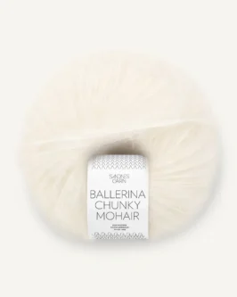 Ballerina Chunky Mohair <br>1001&nbsp;Optisk Hvit