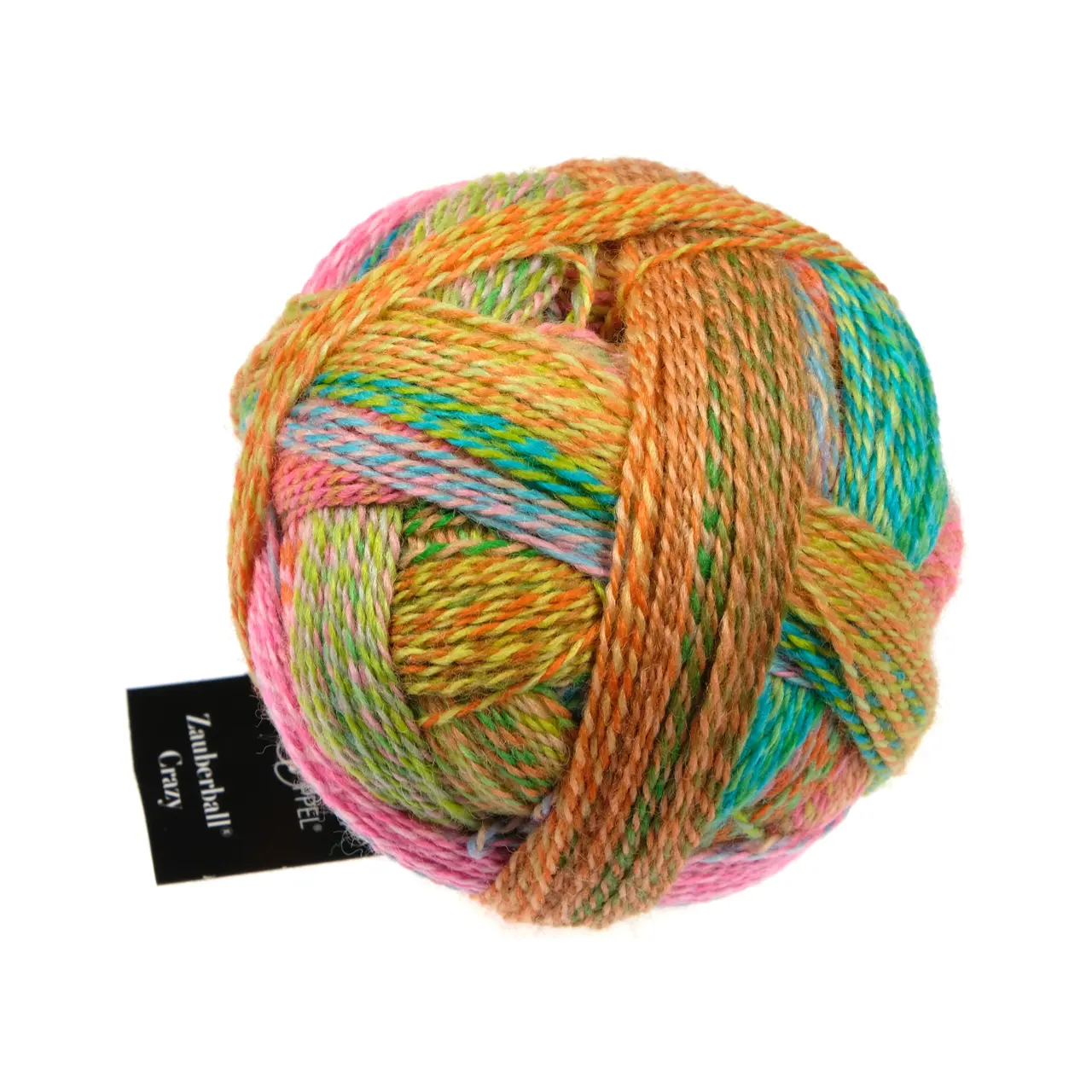 Zauberball® Crazy 2728 Boygroup von Schoppel. Die Kombination aus weicher Merinowolle und strapazierfähigem Polyamid ergibt ein langlebiges Garn das sich angenehm auf der Haut anfühlt und ideal für verschiedene Projekte ist.