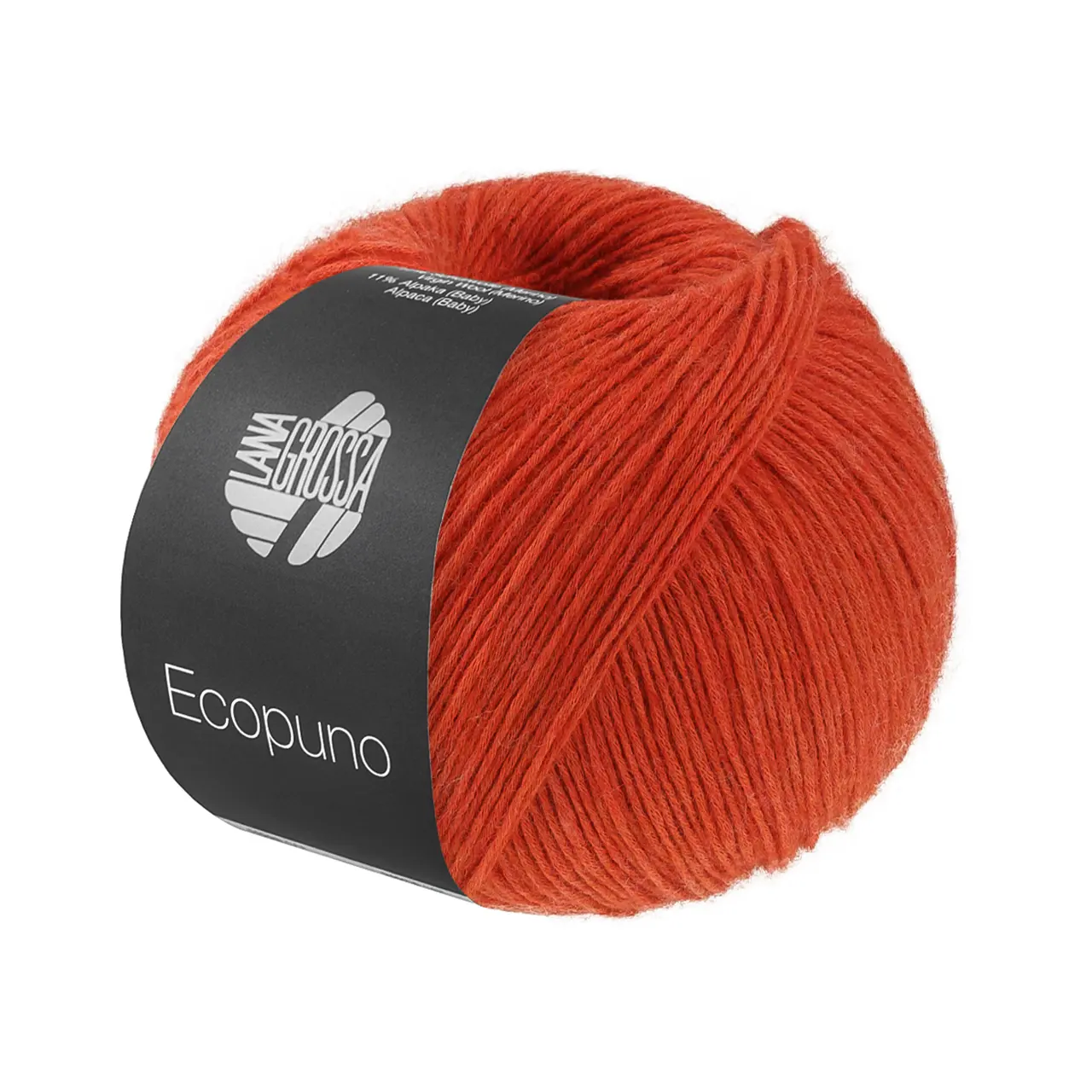 Ecopuno 230 Terrakotta von Lana Grossa. Edle Netzgarnstruktur aus Baumwolle gefüllt mit Merino/Alpaka