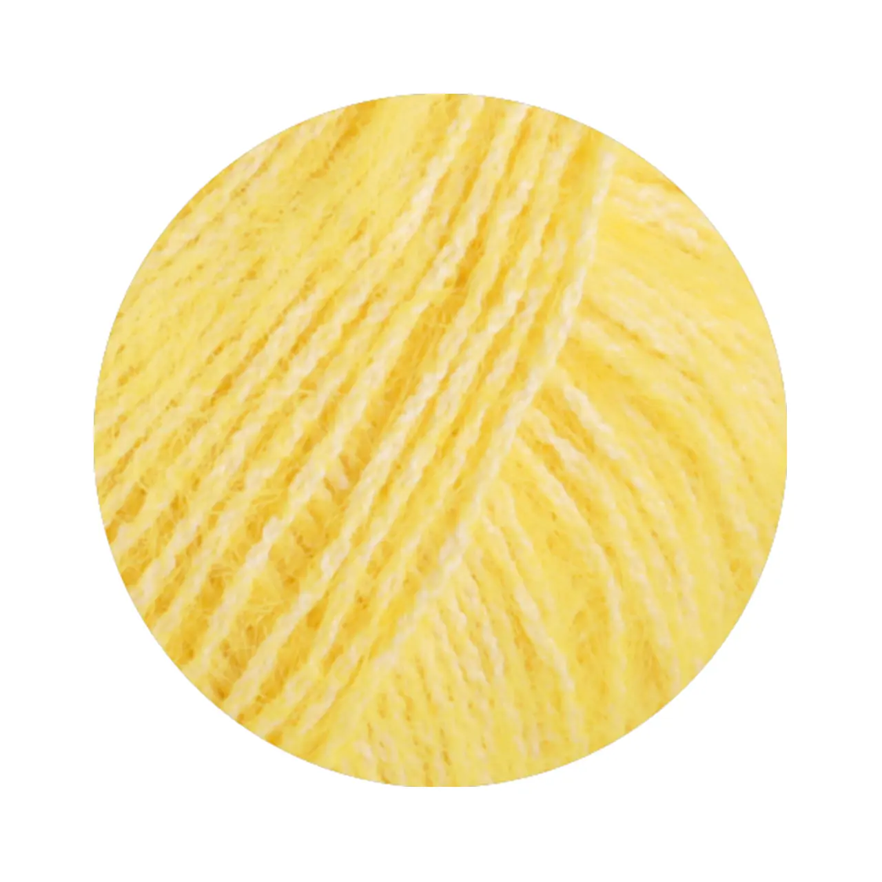 Finito 7 Gelb/Creme von Lana Grossa. Sommerliches Flauschgarn mit Baumwolle