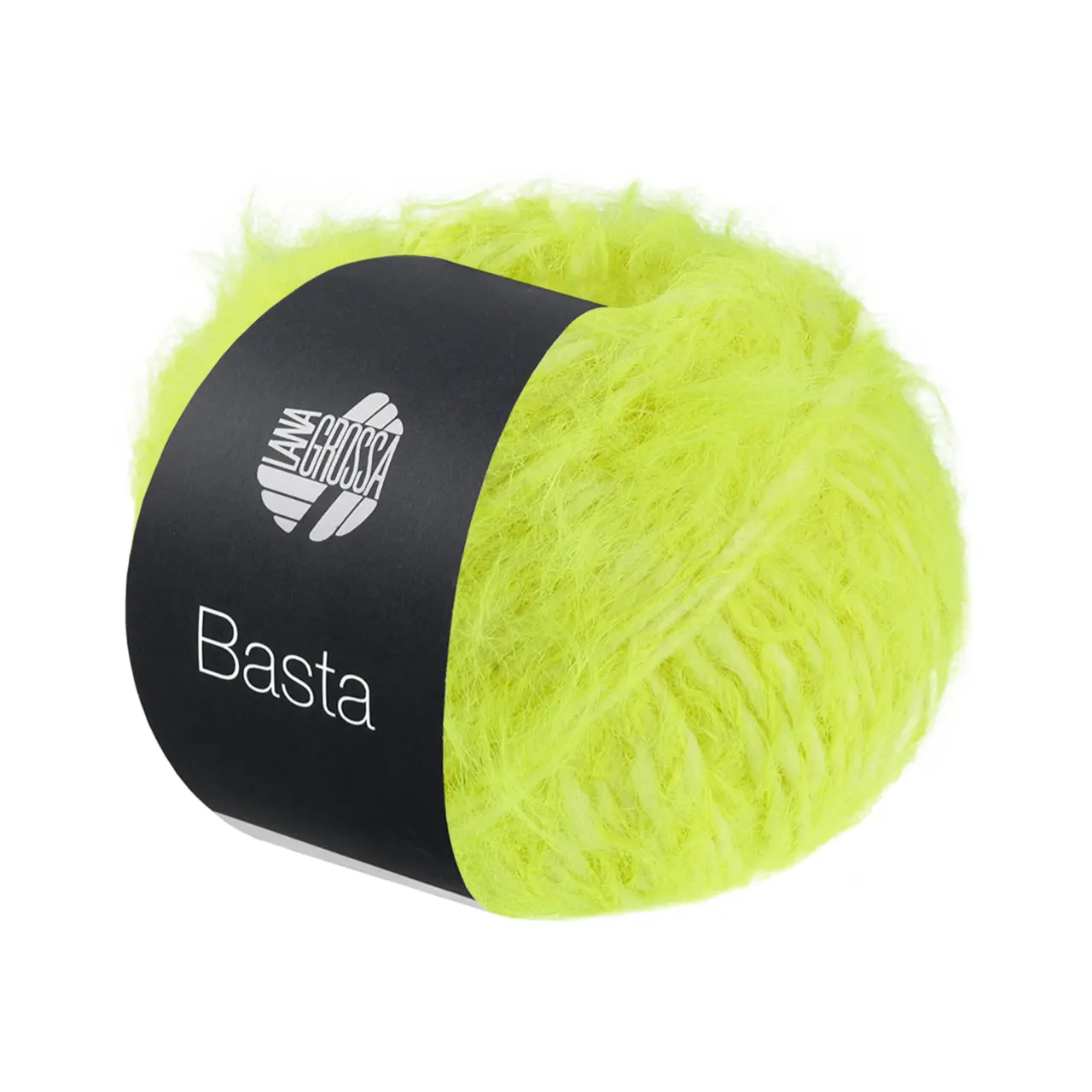 Basta 38 Limette von Lana Grossa. Garn im Fake Fur Look locker verzwirnt aus einem Franseneffekt und feinen Merinofasern