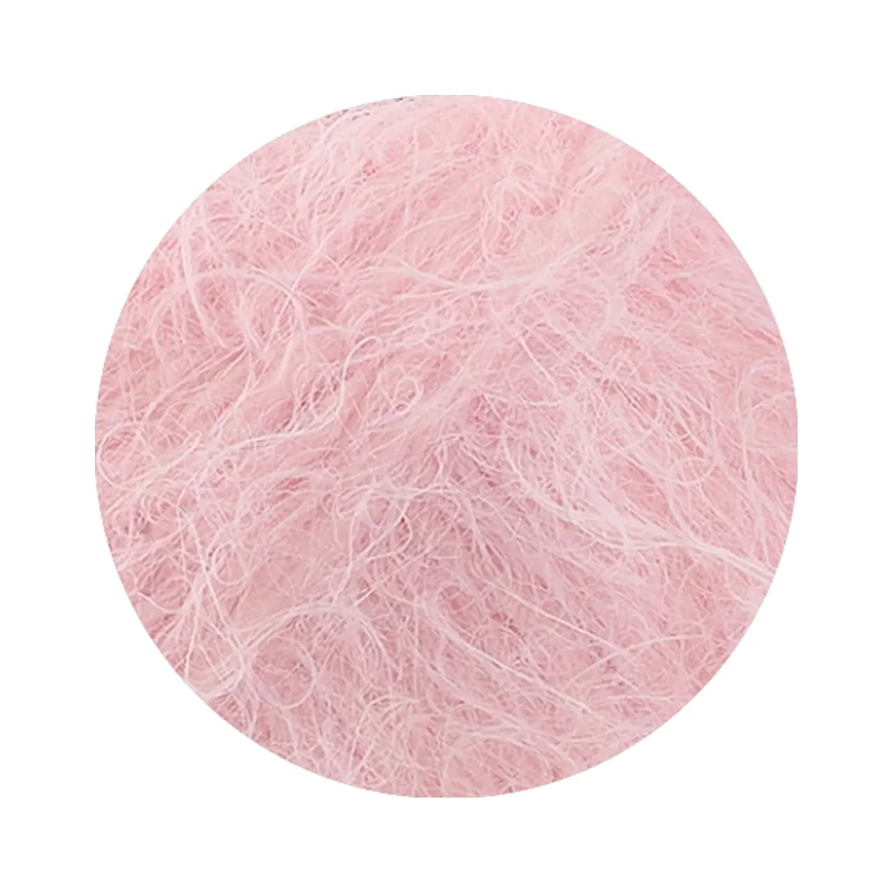 Basta 46 Blassrosa von Lana Grossa. Garn im Fake Fur Look locker verzwirnt aus einem Franseneffekt und feinen Merinofasern