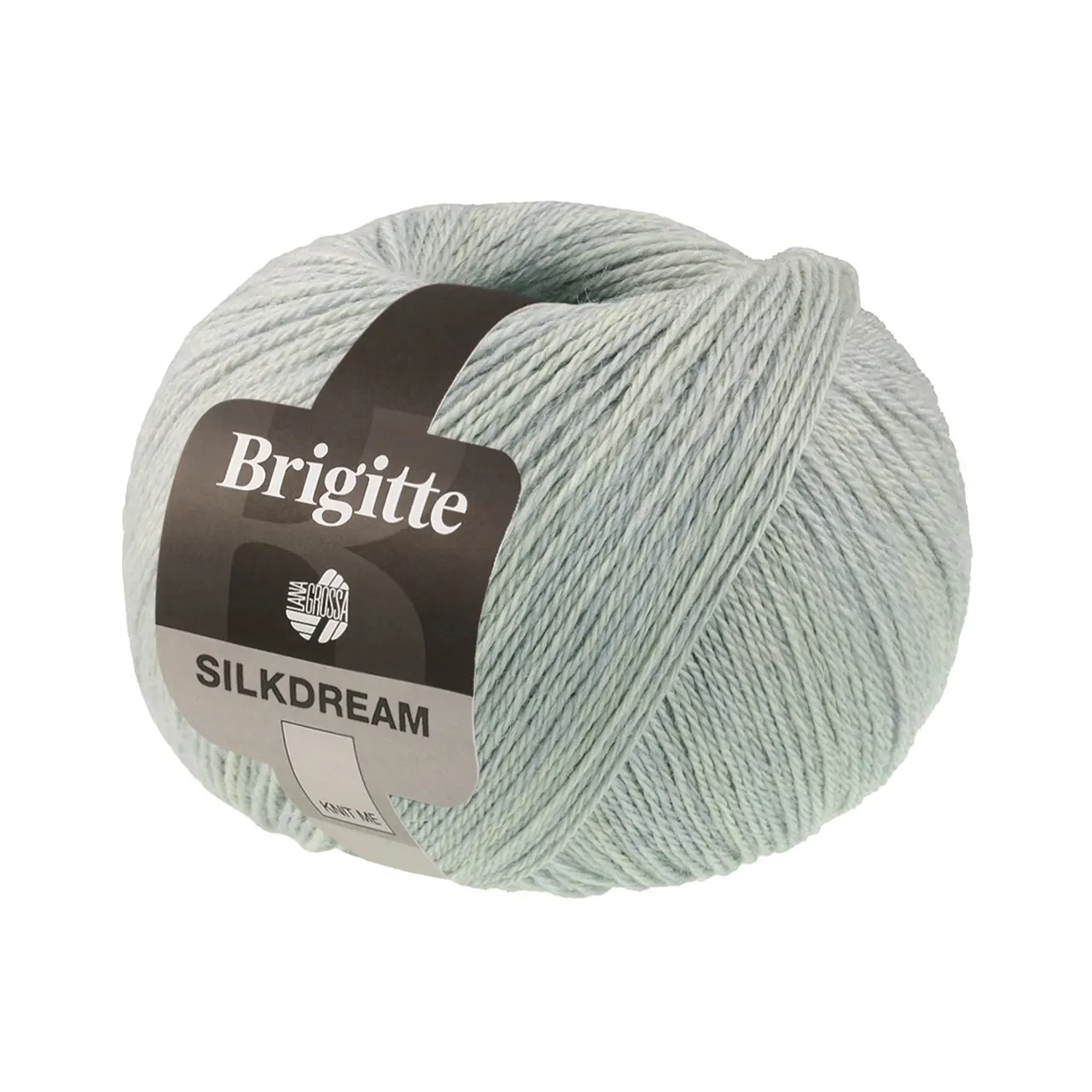 Brigitte Silkdream 21 Hellgrau von Lana Grossa. Zartes klassisch gezwirntes Garn aus Maulbeerseide und Merino mit Mohairfasern umhüllt - Für größer
