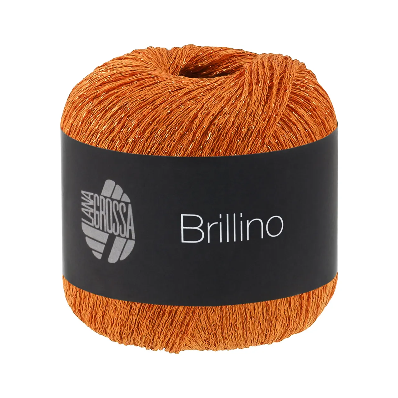 Brillino 46 Braunorange von Lana Grossa. Beilaufgarn mit farbigem Lurexfaden ACHTUNG