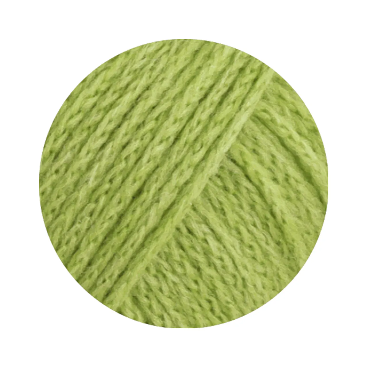 Cool Merino 37 Gelbgrün von Lana Grossa. Leichtes Kettengarn aus klassischer Merinowolle