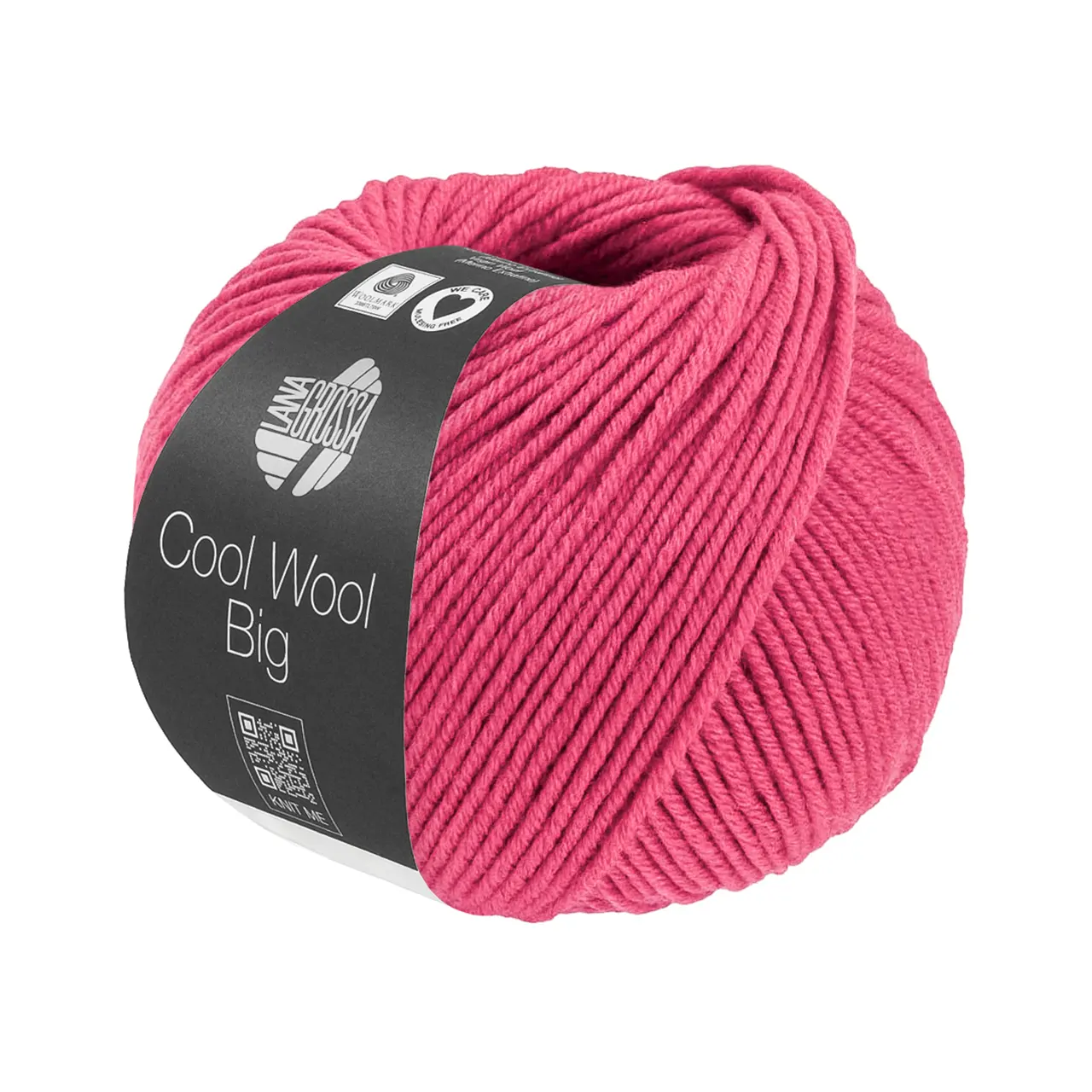 Cool Wool Big Mélange 1696 Pink Meliert von Lana Grossa. Extrafeine Merinowolle waschmaschinenfest und filzfrei