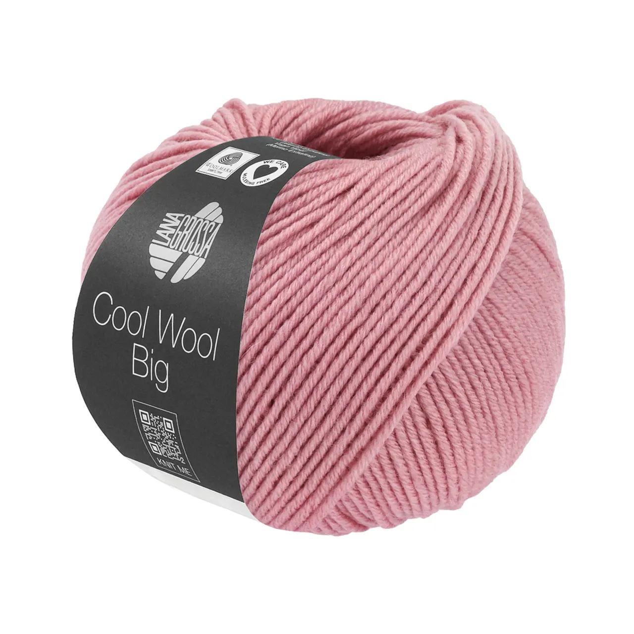 Cool Wool Big Mélange 1697 Rosa Meliert von Lana Grossa. Extrafeine Merinowolle waschmaschinenfest und filzfrei