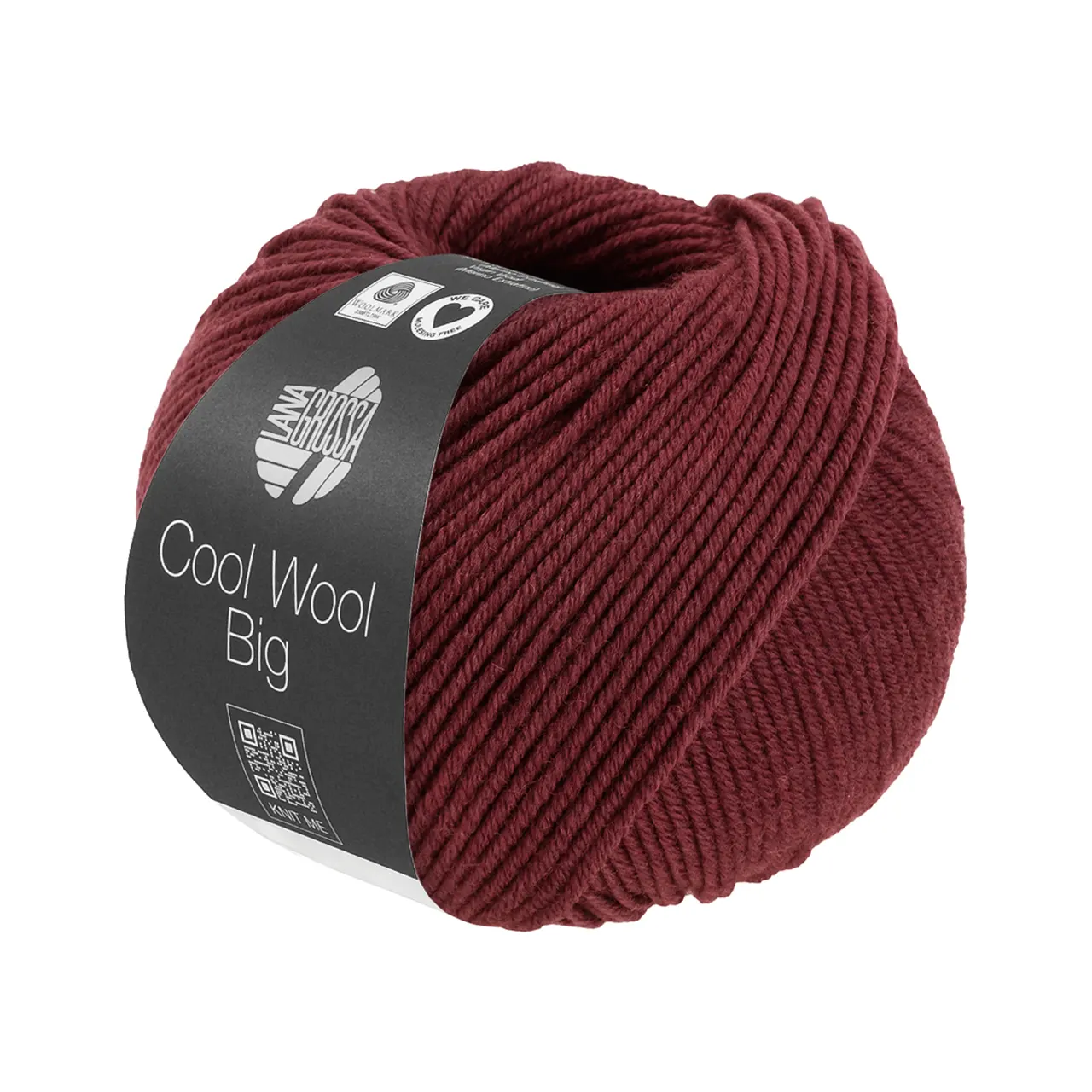 Cool Wool Big Mélange 1700 Weinrot Meliert von Lana Grossa. Extrafeine Merinowolle waschmaschinenfest und filzfrei