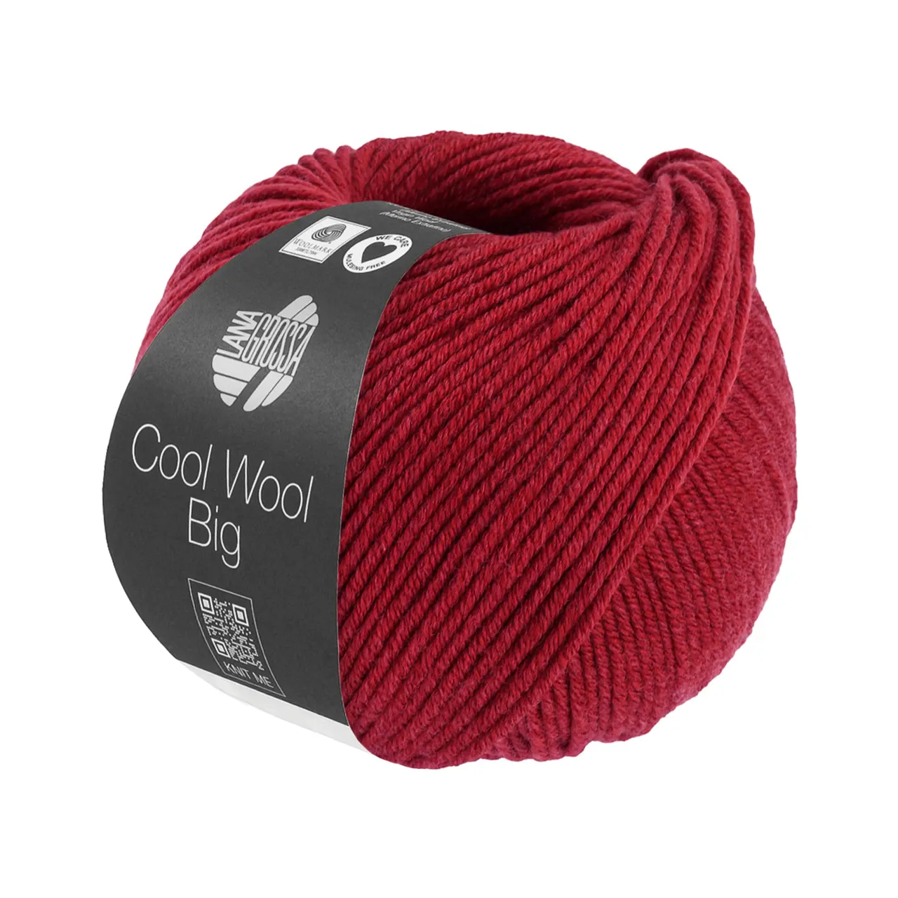 Cool Wool Big Mélange 1701 Kirschrot Meliert von Lana Grossa. Extrafeine Merinowolle waschmaschinenfest und filzfrei