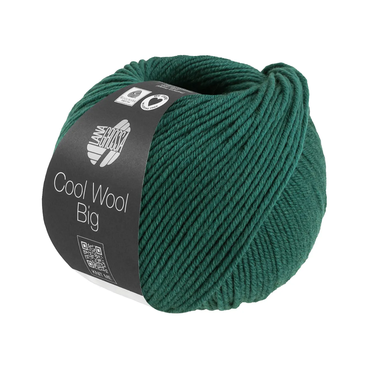 Cool Wool Big Mélange 1705 Dunkelgrün Meliert von Lana Grossa. Extrafeine Merinowolle waschmaschinenfest und filzfrei