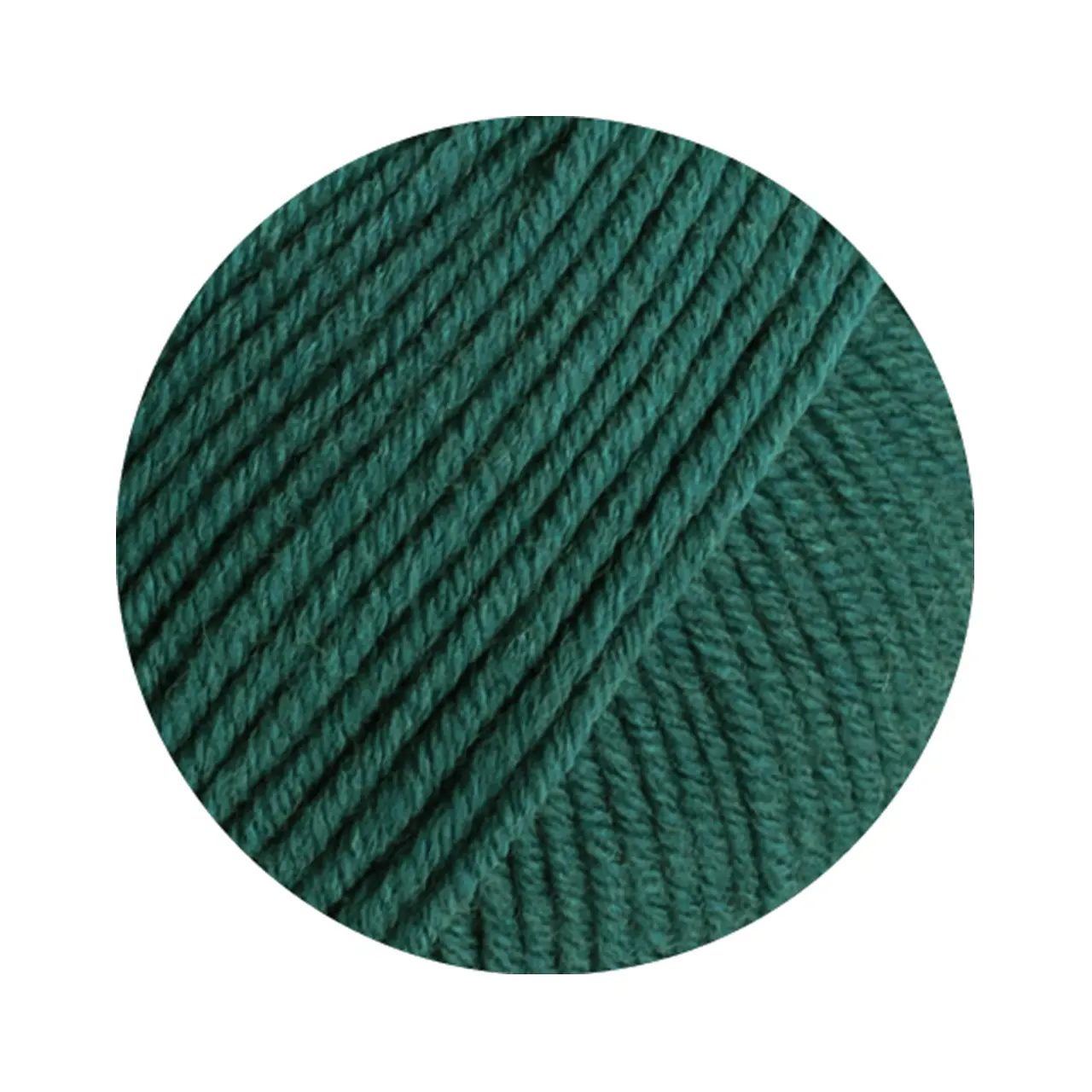 Cool Wool Big Mélange 1705 Dunkelgrün Meliert von Lana Grossa. Extrafeine Merinowolle waschmaschinenfest und filzfrei