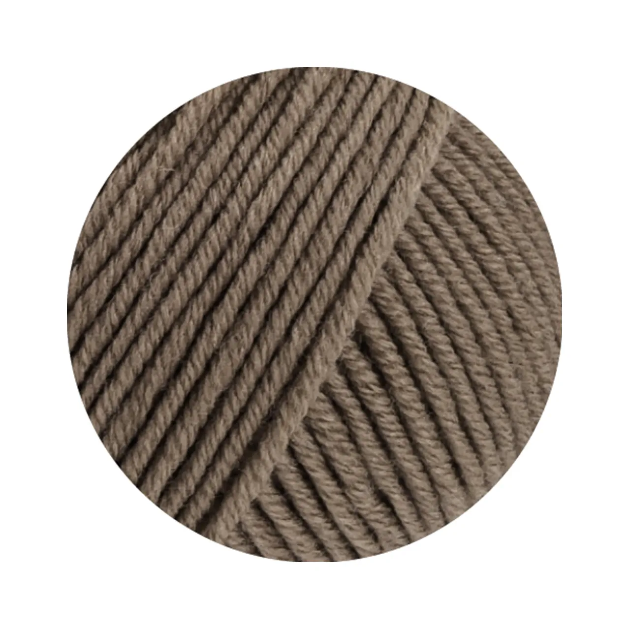 Cool Wool Big Mélange 1708 Taupe Meliert von Lana Grossa. Extrafeine Merinowolle waschmaschinenfest und filzfrei