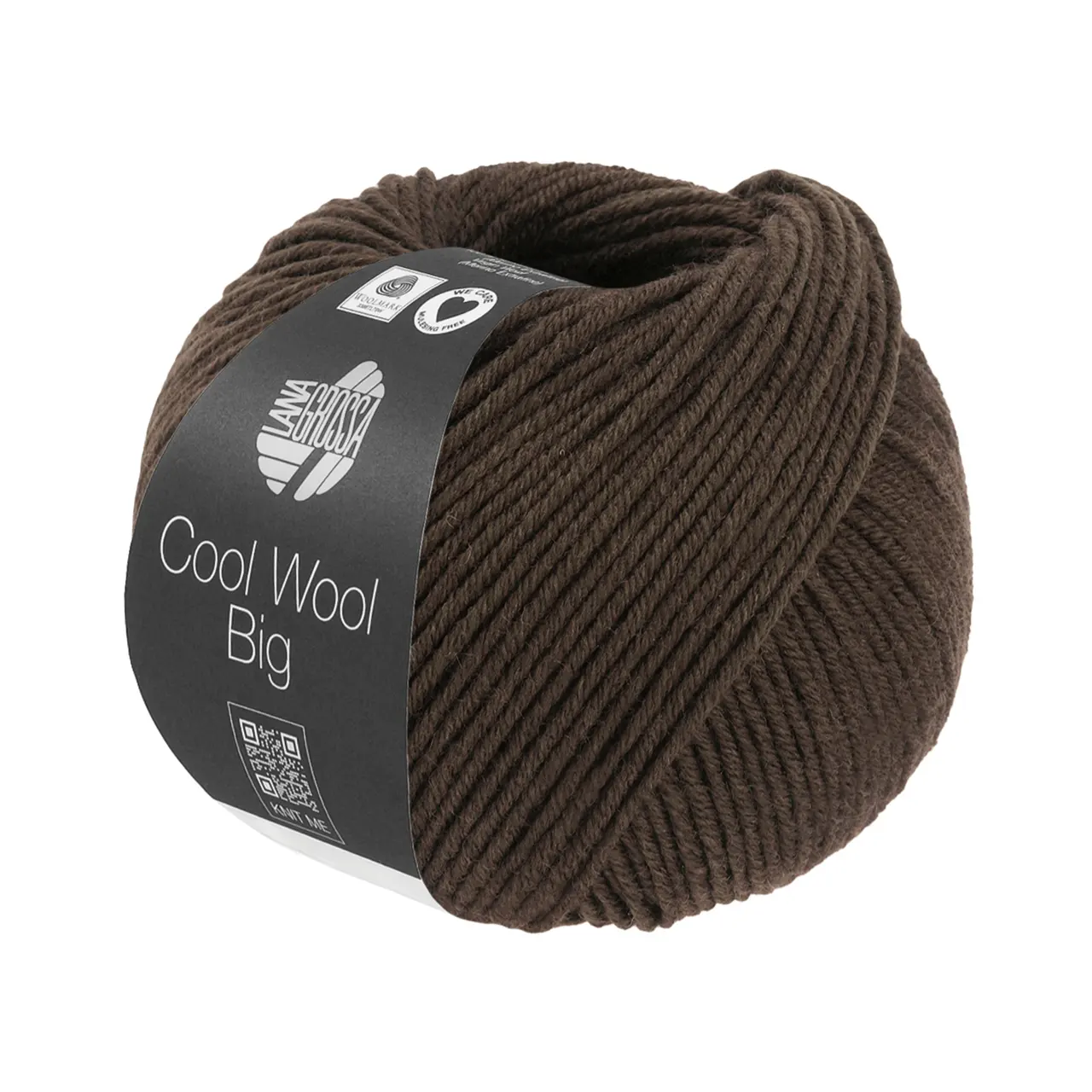 Cool Wool Big Mélange 1709 Graubraun Meliert von Lana Grossa. Extrafeine Merinowolle waschmaschinenfest und filzfrei
