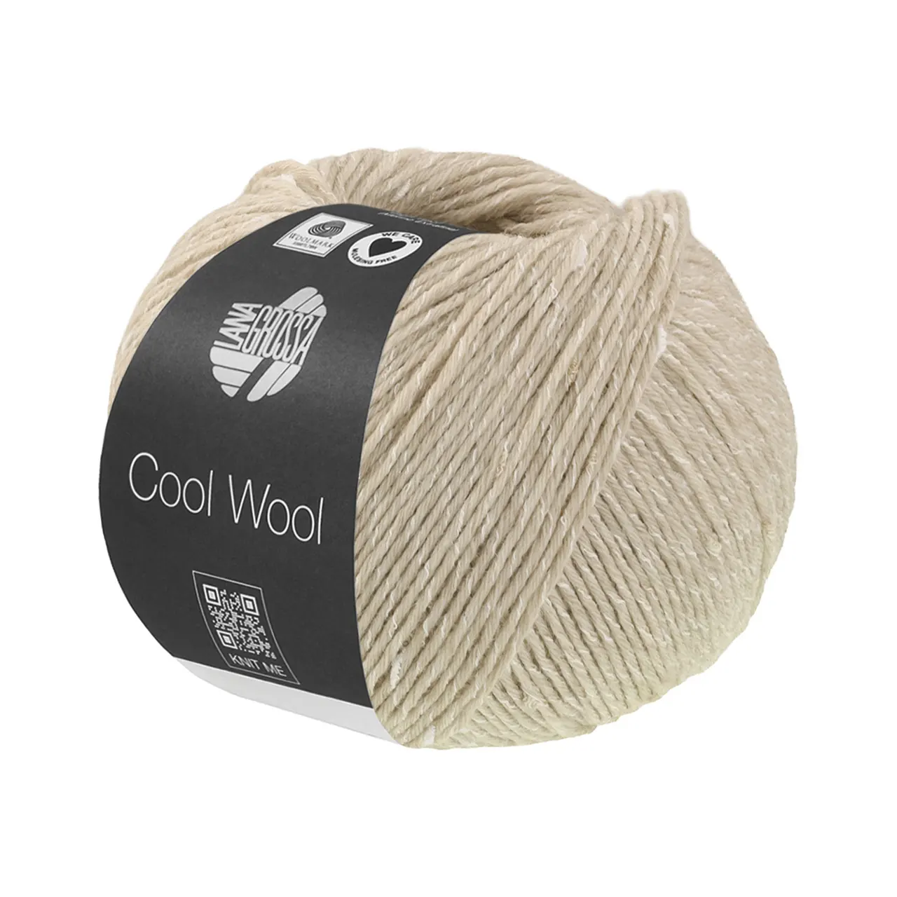 Cool Wool Dots 12 Natur von Lana Grossa. Merinoklassiker mit effektvollen Tweednoppen