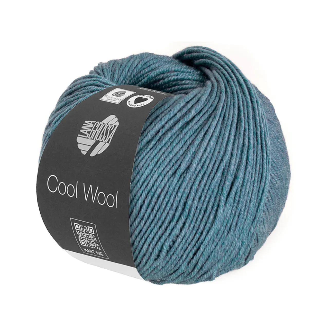 Cool Wool Mélange 1433 Taubenblau Meliert von Lana Grossa. Extrafeine Merinowolle waschmaschinenfest und filzfrei