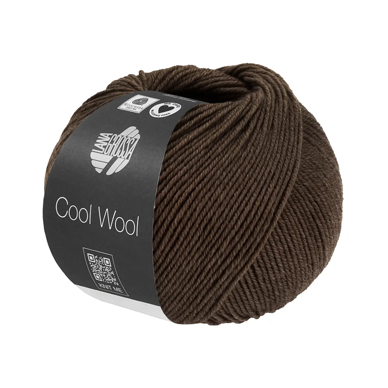 Cool Wool Mélange 1509 Graubraun Meliert von Lana Grossa. Extrafeine Merinowolle waschmaschinenfest und filzfrei