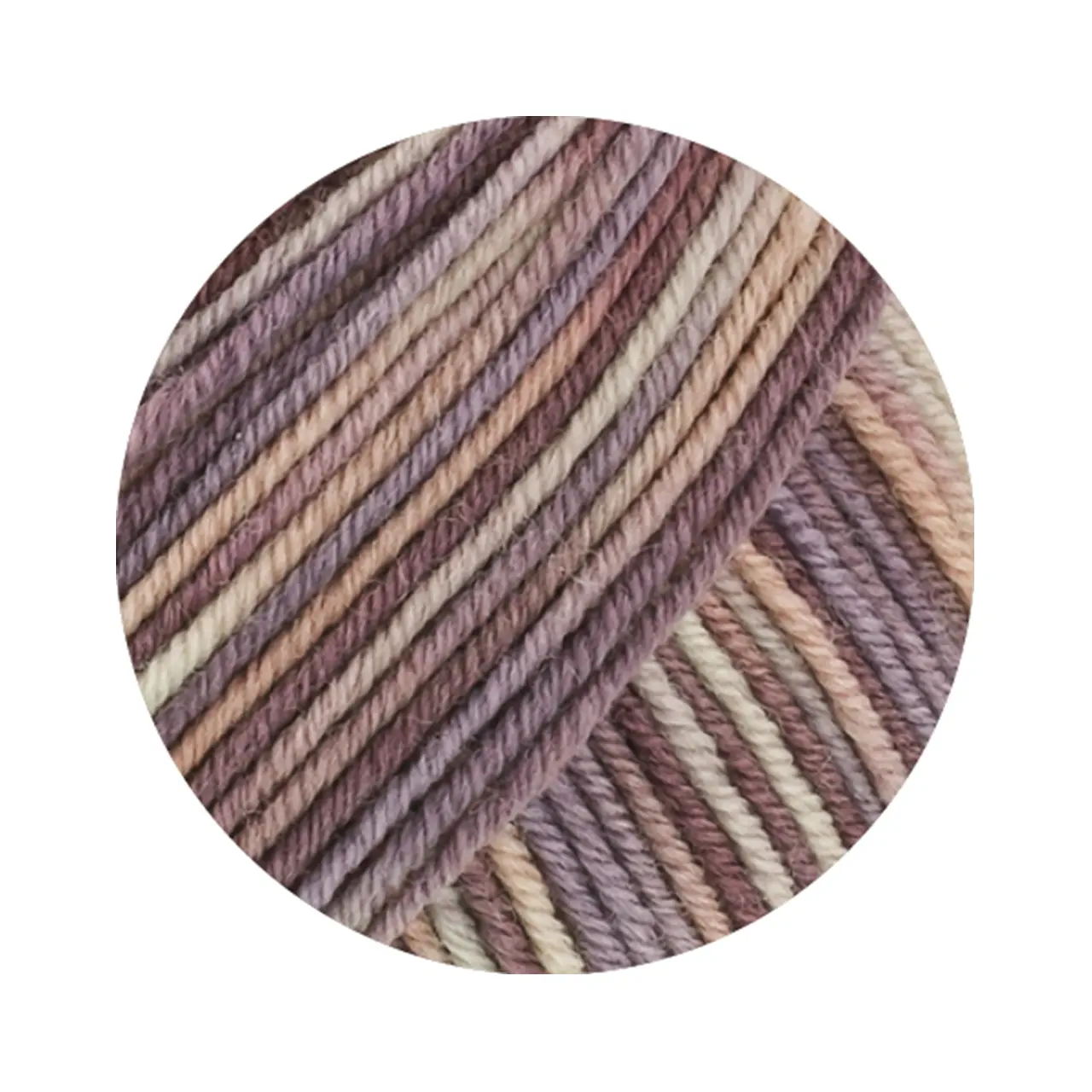 Cool Wool Print 845 Grège/Beige/Mauve/Taupe/Graubraun von Lana Grossa. Extrafeine Merinowolle waschmaschinenfest und filzfrei