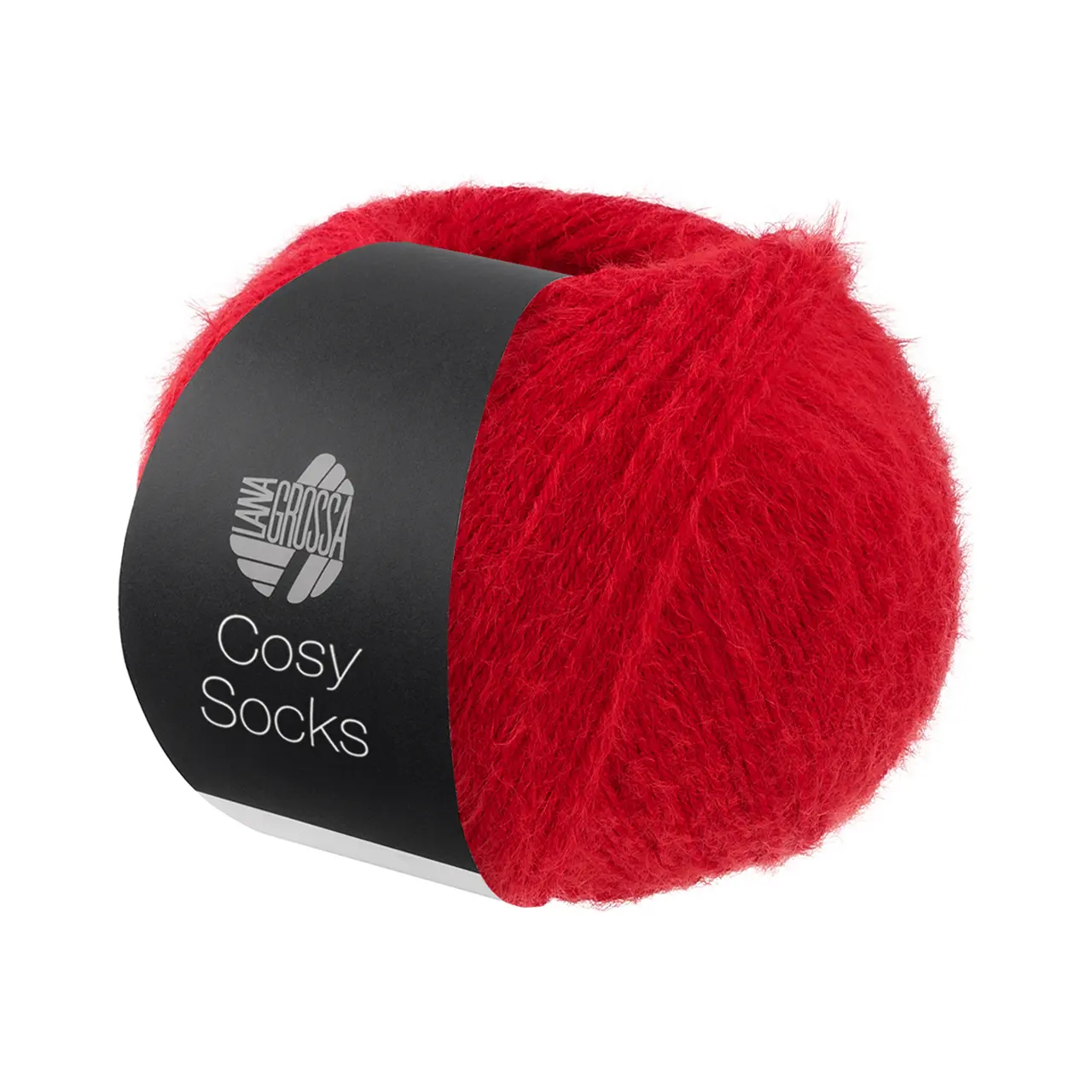 Cosy Socks 17 Rot von Lana Grossa. Flauschiges Sockengarn mit Merinowolle waschmaschinenfest á
