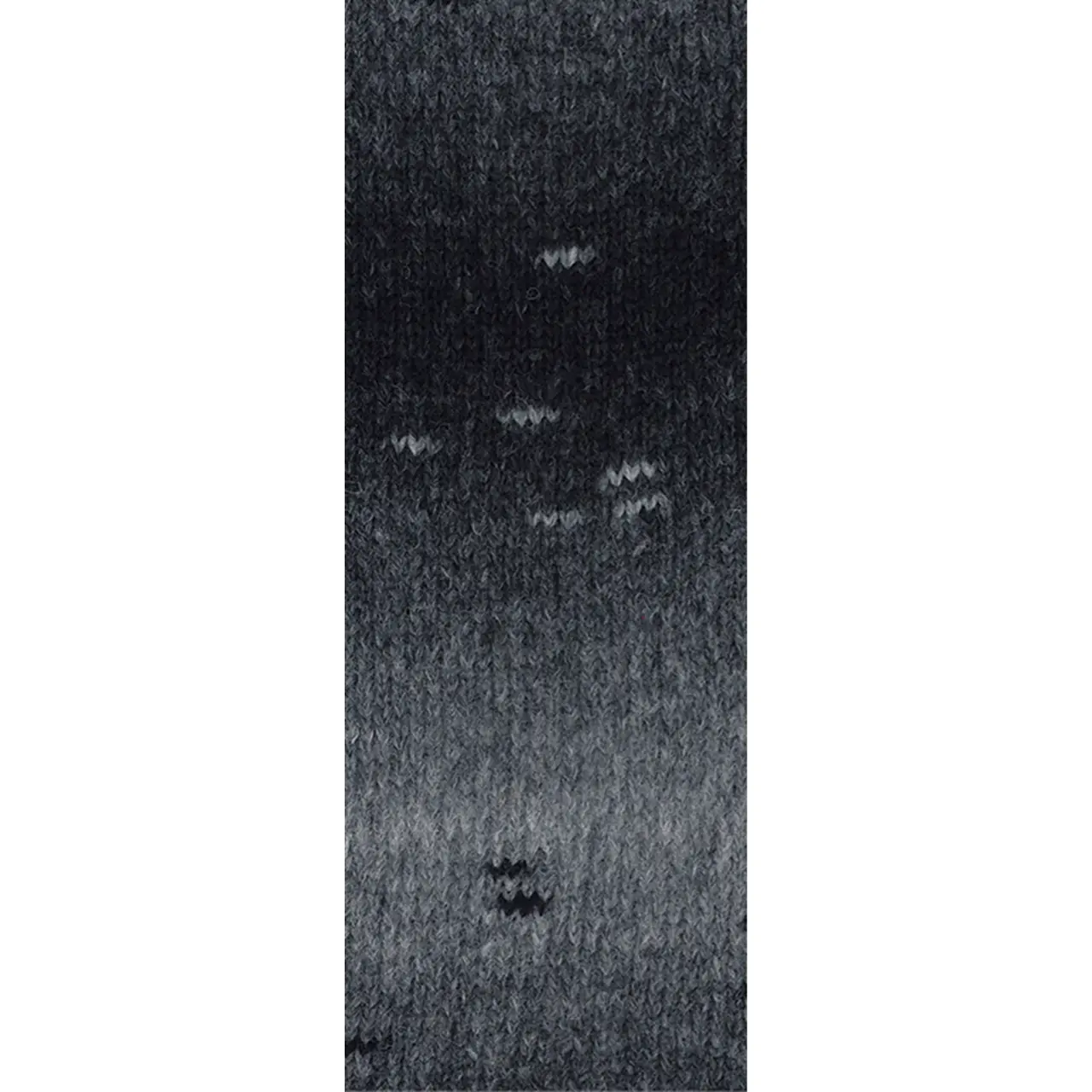 Ecopuno Sfumato 704 Schwarz/Grau von Lana Grossa. Flauschige Netzgarnstruktur aus Baumwolle voluminös gefüllt mit Merino/Baby Alpaka