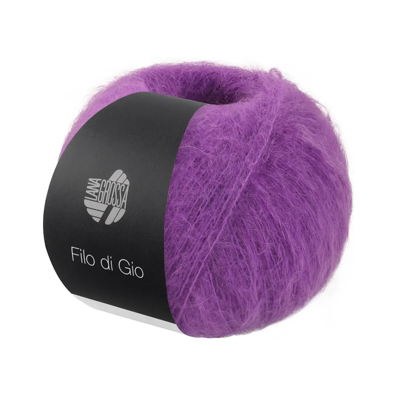 Filo Di Gio 13 Violett von Lana Grossa. Locker verzwirntes Garn aus superfeinen Merinofasern und Superkid Mohair