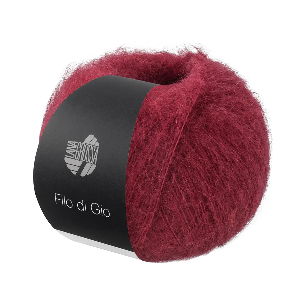 Filo Di Gio 16 Burgund von Lana Grossa. Locker verzwirntes Garn aus superfeinen Merinofasern und Superkid Mohair