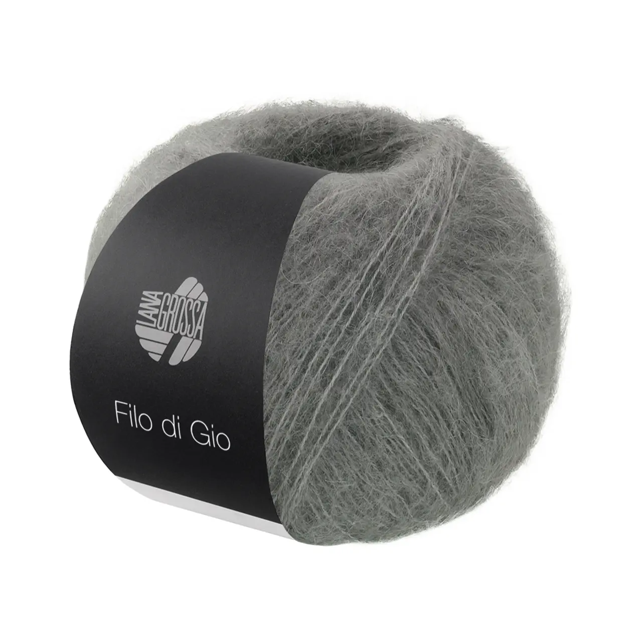 Filo Di Gio 7 Grau von Lana Grossa. Locker verzwirntes Garn aus superfeinen Merinofasern und Superkid Mohair