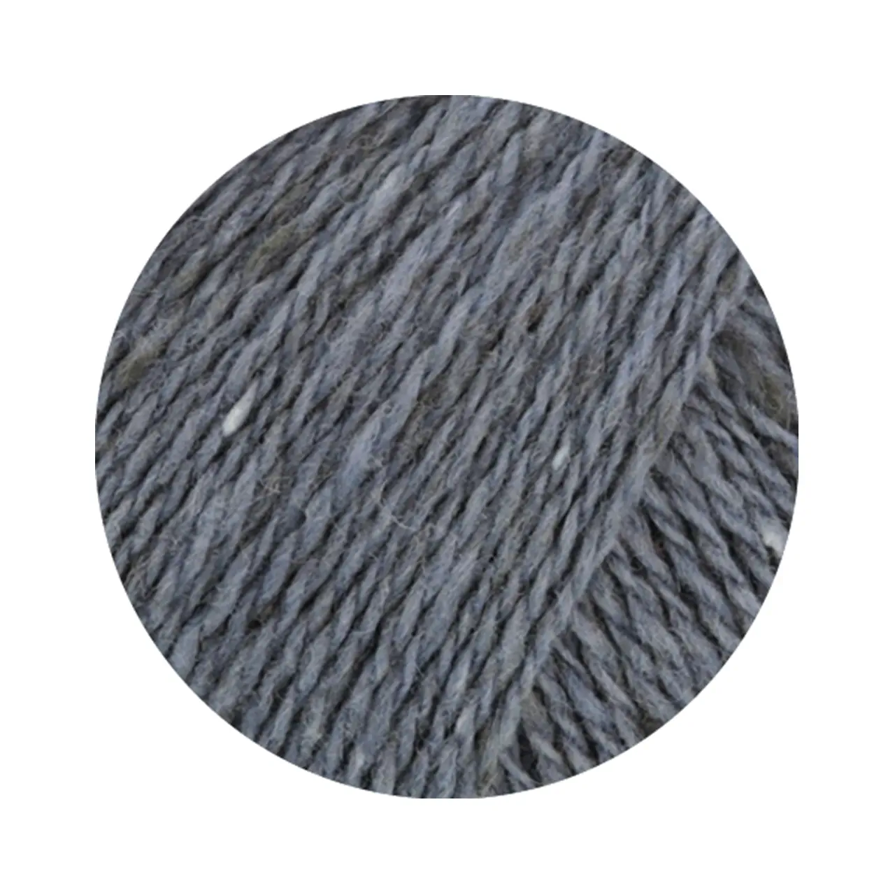 Landlust Soft Tweed 180 121 Jeans Meliert von Lana Grossa. Klassisch verzwirntes Tweedgarn aus Schurwolle mit mehrfarbigen Noppen