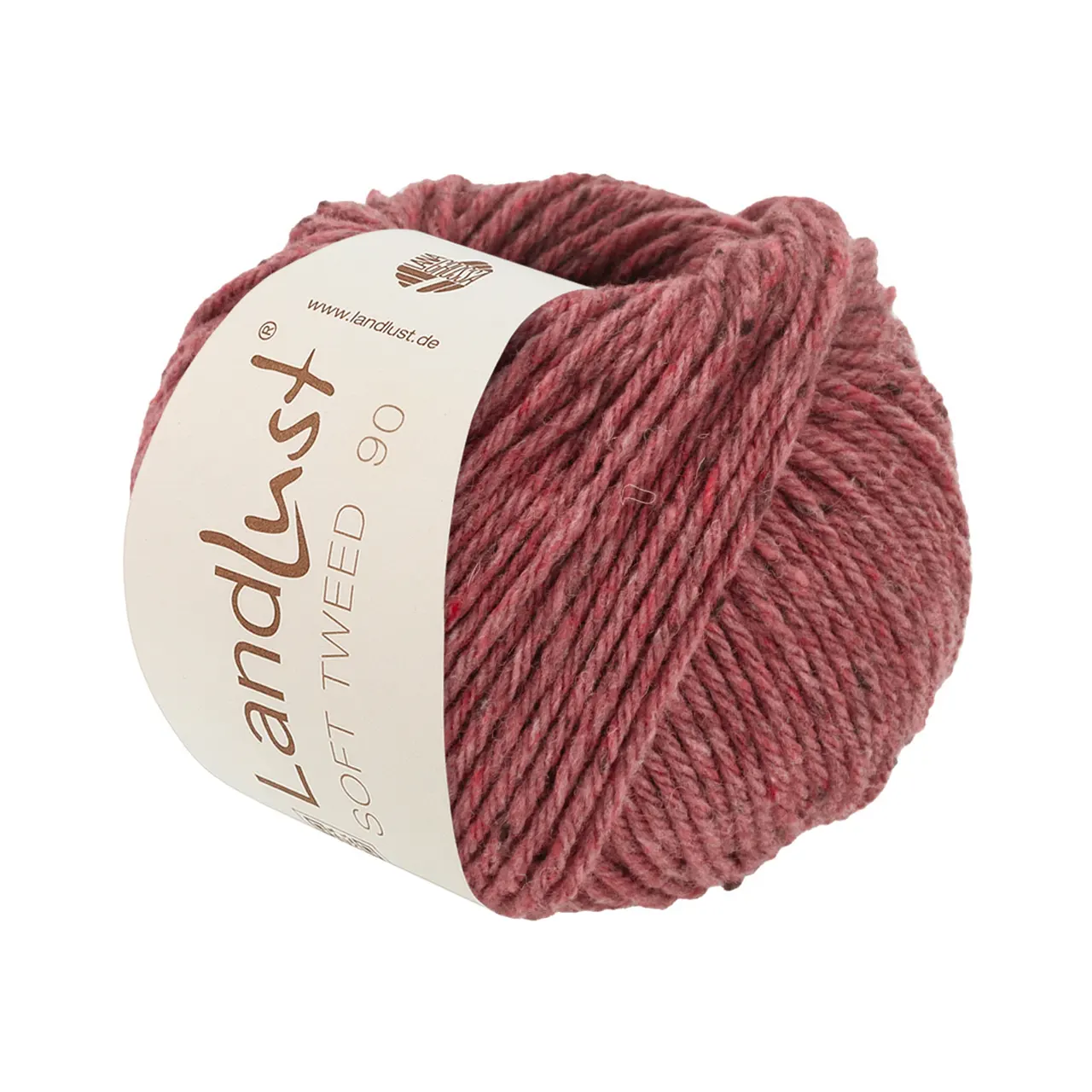Landlust Soft Tweed 90 28 Altrosa Meliert von Lana Grossa. Klassisch verzwirntes Tweedgarn aus Schurwolle mit mehrfarbigen Noppen