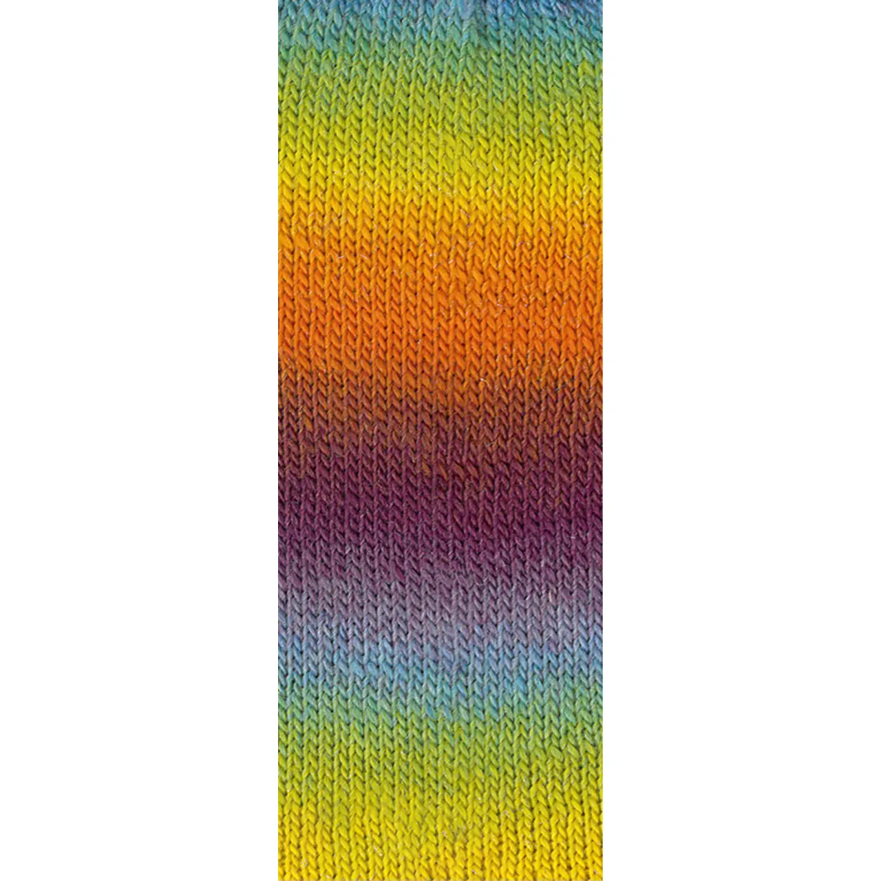 Meilenweit 100 Color Mix Sparks 7621 Mint/Graubeige/Taupe/Lila/Flieder/Blautürkis von Lana Grossa. Merino-Dochtgarn mit Farbverlauf und Lurex Special Effekt für Socken und mehr waschmaschinenfest