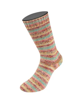<span class="yarn-title">Meilenweit 100 Merino Extrafine Mountain</span> <span class="yarn-color">7602 Rot/<wbr>Gelb/<wbr>Türkis/<wbr>Orange/<wbr>Ecru/<wbr>Dunkelgrau Gestreift</span>