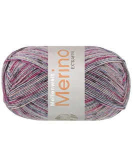 <span class="yarn-title">Meilenweit 100 Merino Extrafine Mountain</span> <span class="yarn-color">7604 Hell-/<wbr>Dunkelgrau/<wbr>Fuchsia/<wbr>Rosa/<wbr>Jeansblau Gestreift</span>