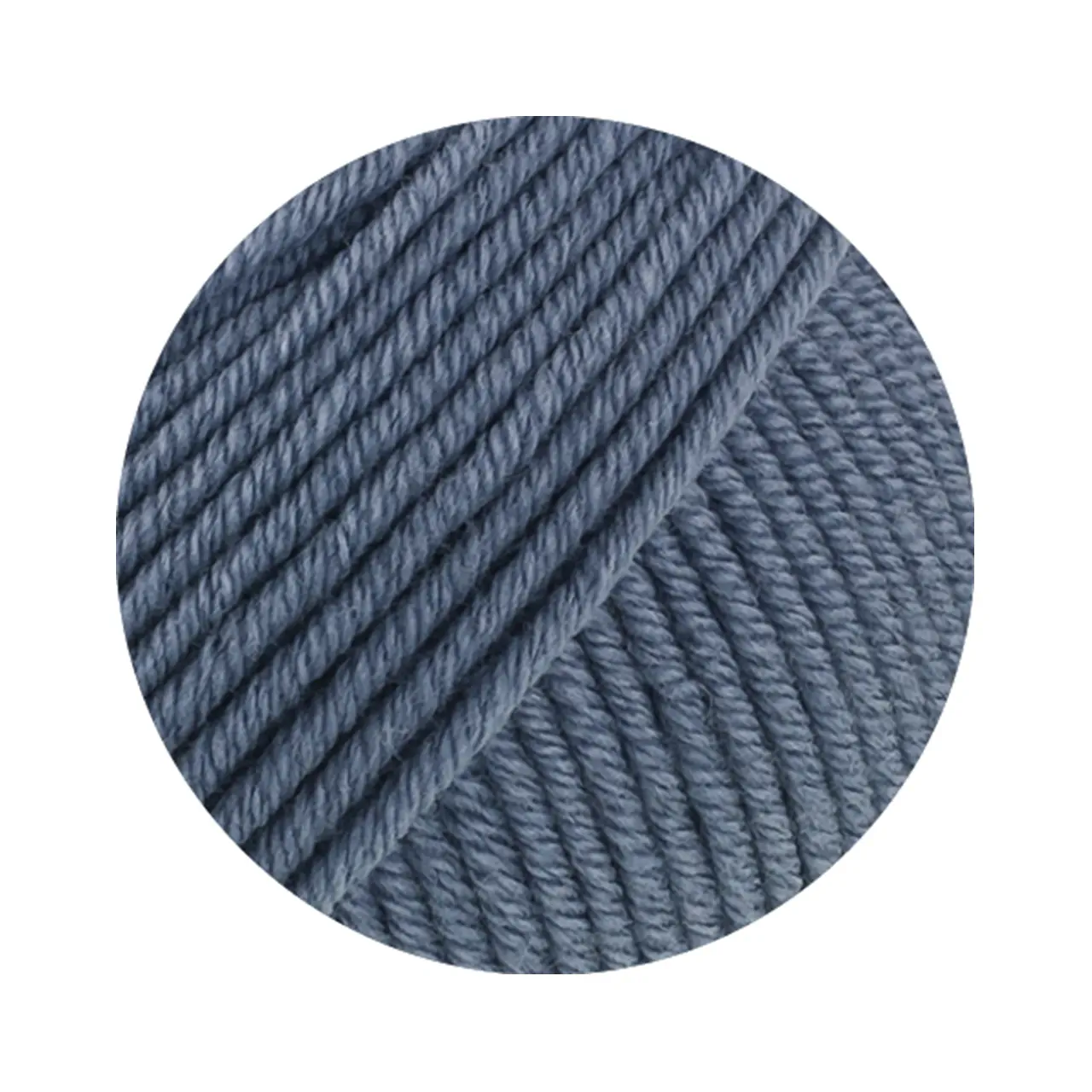 Merino Piú 10 Graublau von Lana Grossa. Pure superfeine Merinowolle waschmaschinenfest und filzfrei mit 100m Lauflänge